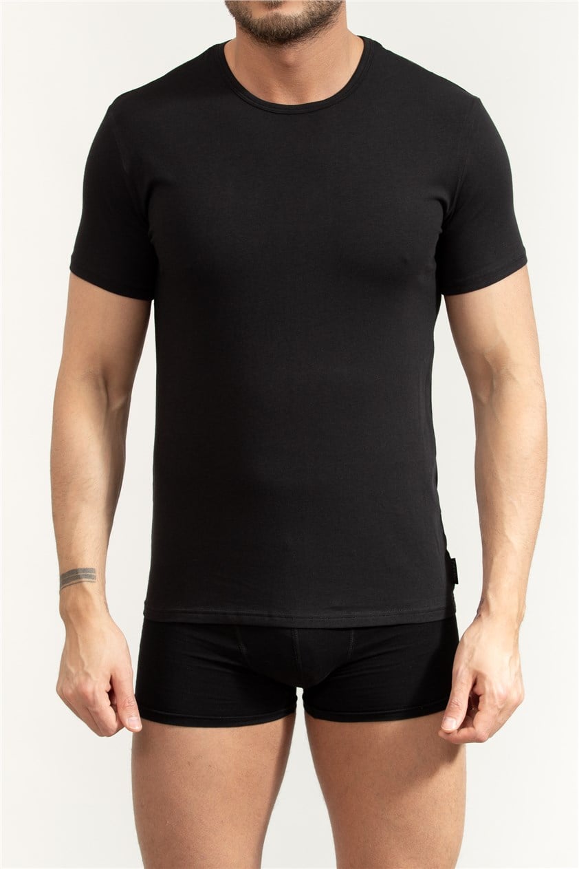 Calvin Klein Erkek 2li Bisiklet Yaka Atlet Siyah