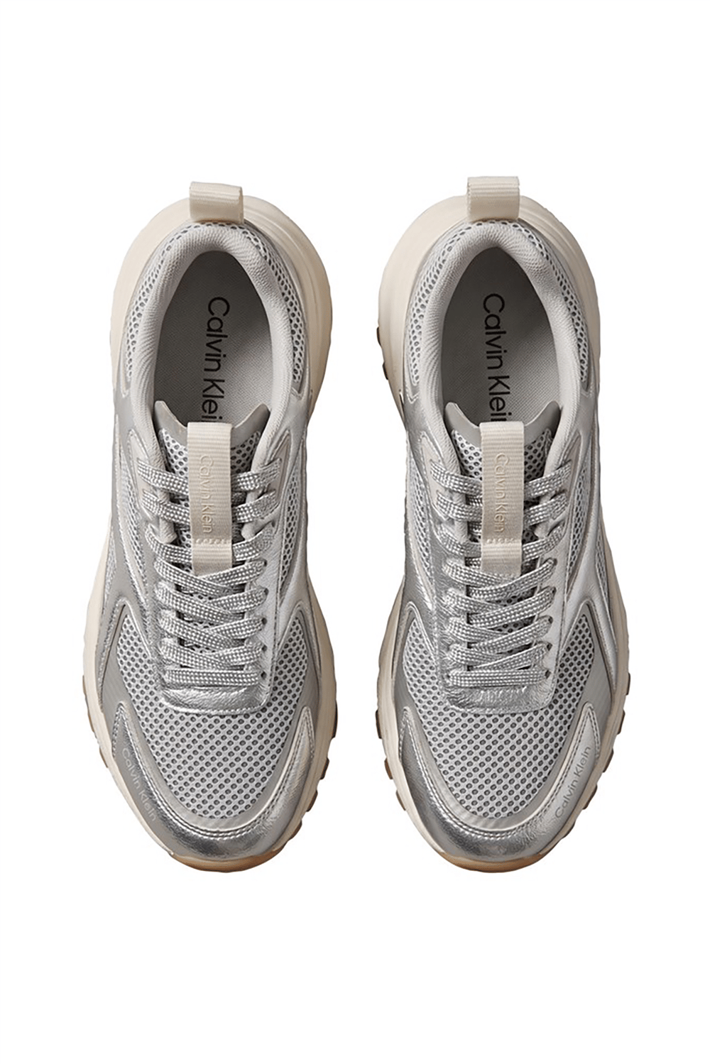 Calvin Klein Hike Runn Ck Stripe Mesh-Lth Met Kadın Sneaker Gri