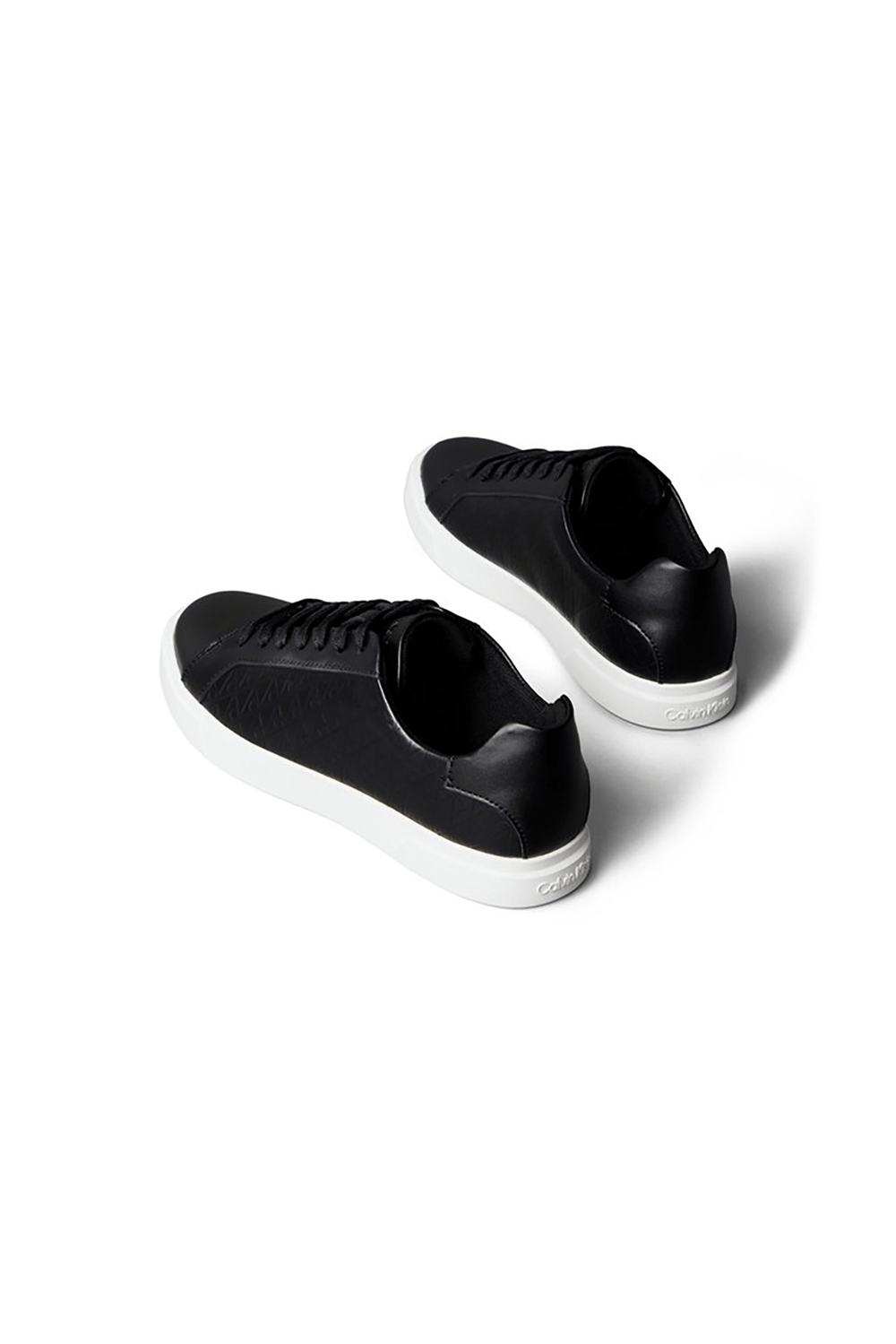 Calvin Klein Low Pro Cups Laceup Lth Aop Kadın Sneaker Siyah