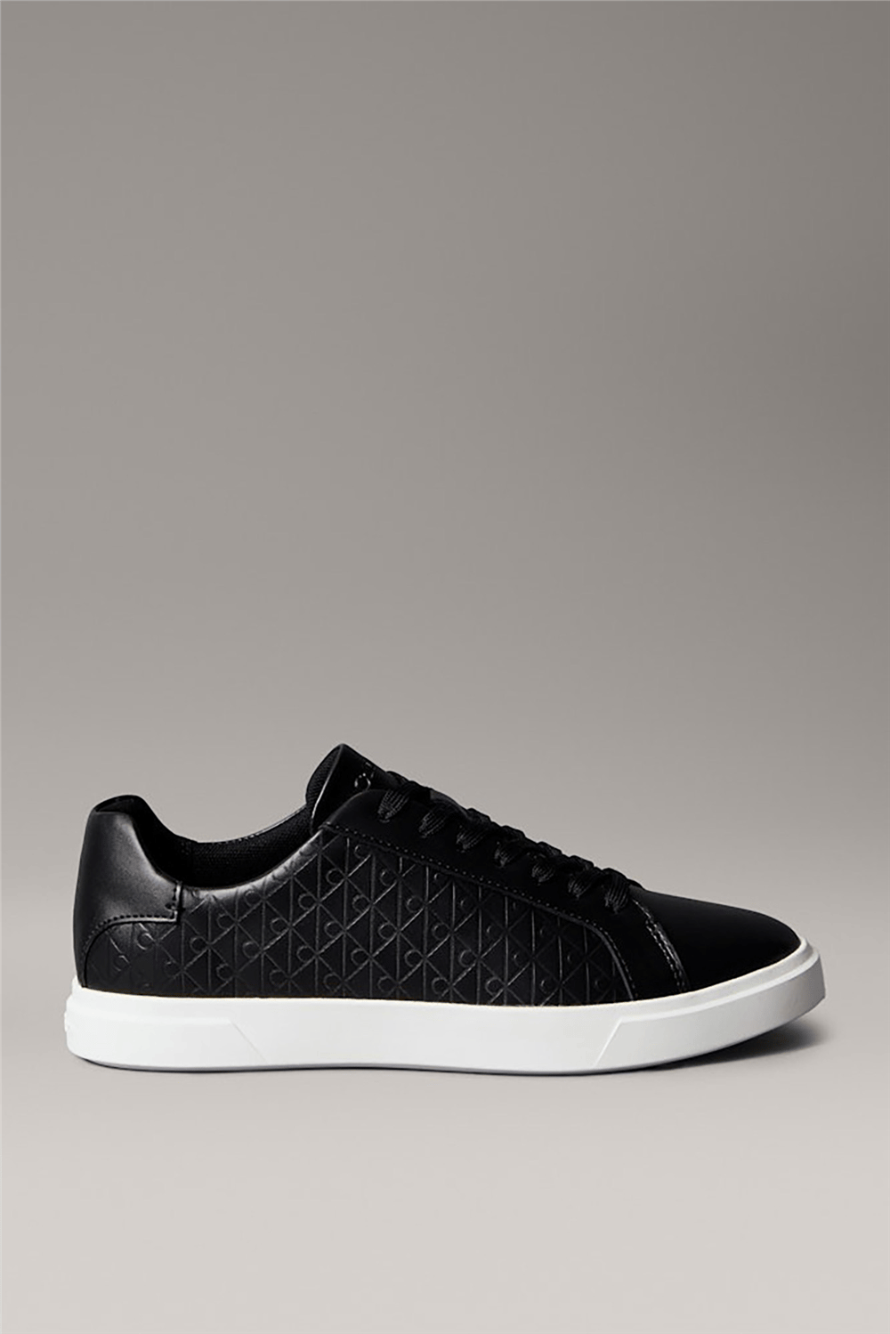 Calvin Klein Low Pro Cups Laceup Lth Aop Kadın Sneaker Siyah