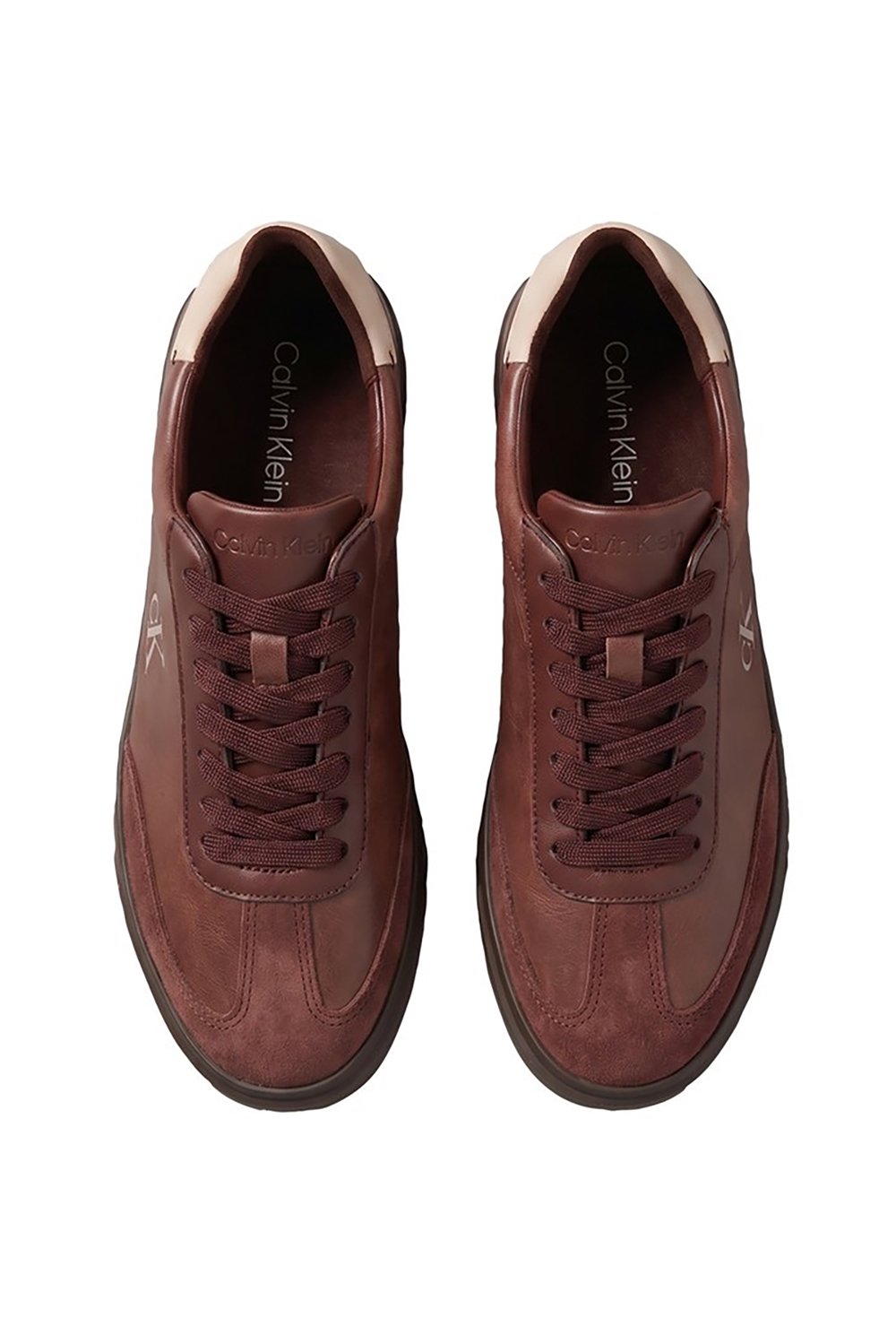 Calvin Klein Low Pro Cups Wingt Text Lth Sue Kadın Sneaker Kahverengi