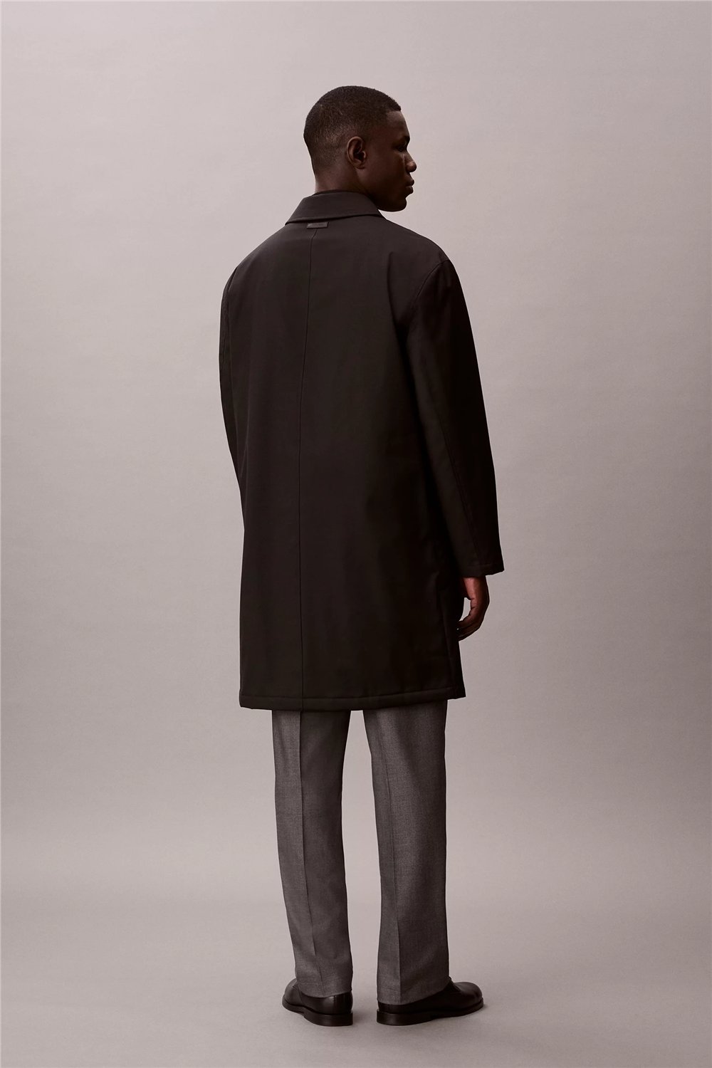 Calvin Klein LS Tech Wool Blend Car Coat Erkek Mont