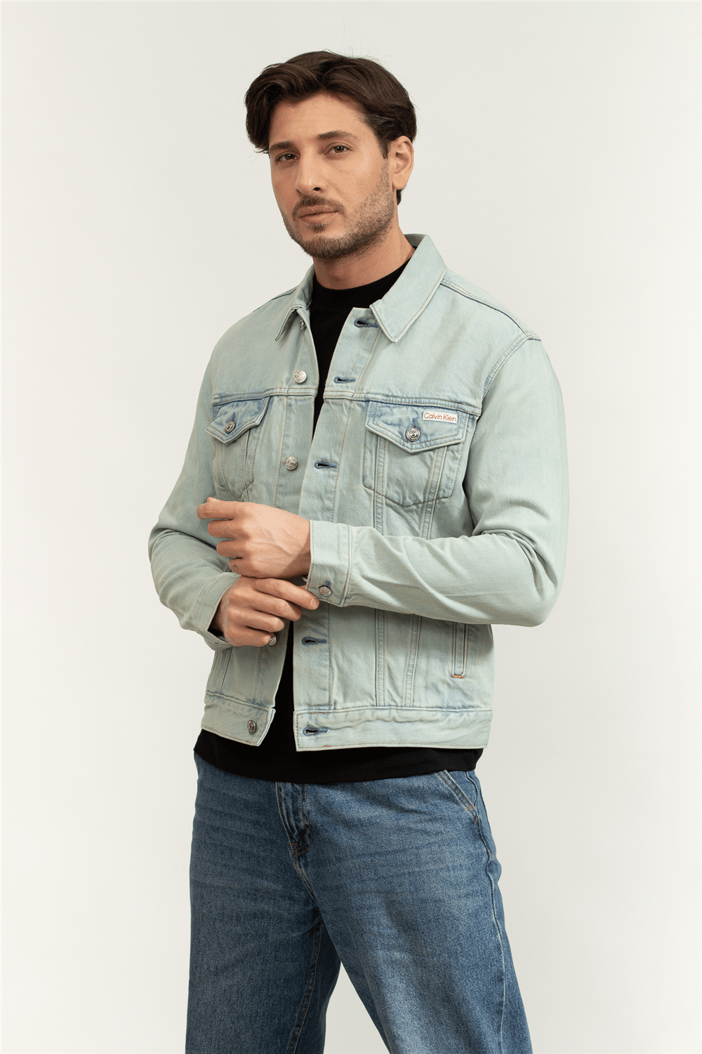 Calvin Klein Seaglass Classic Trucker Erkek Kot Mont