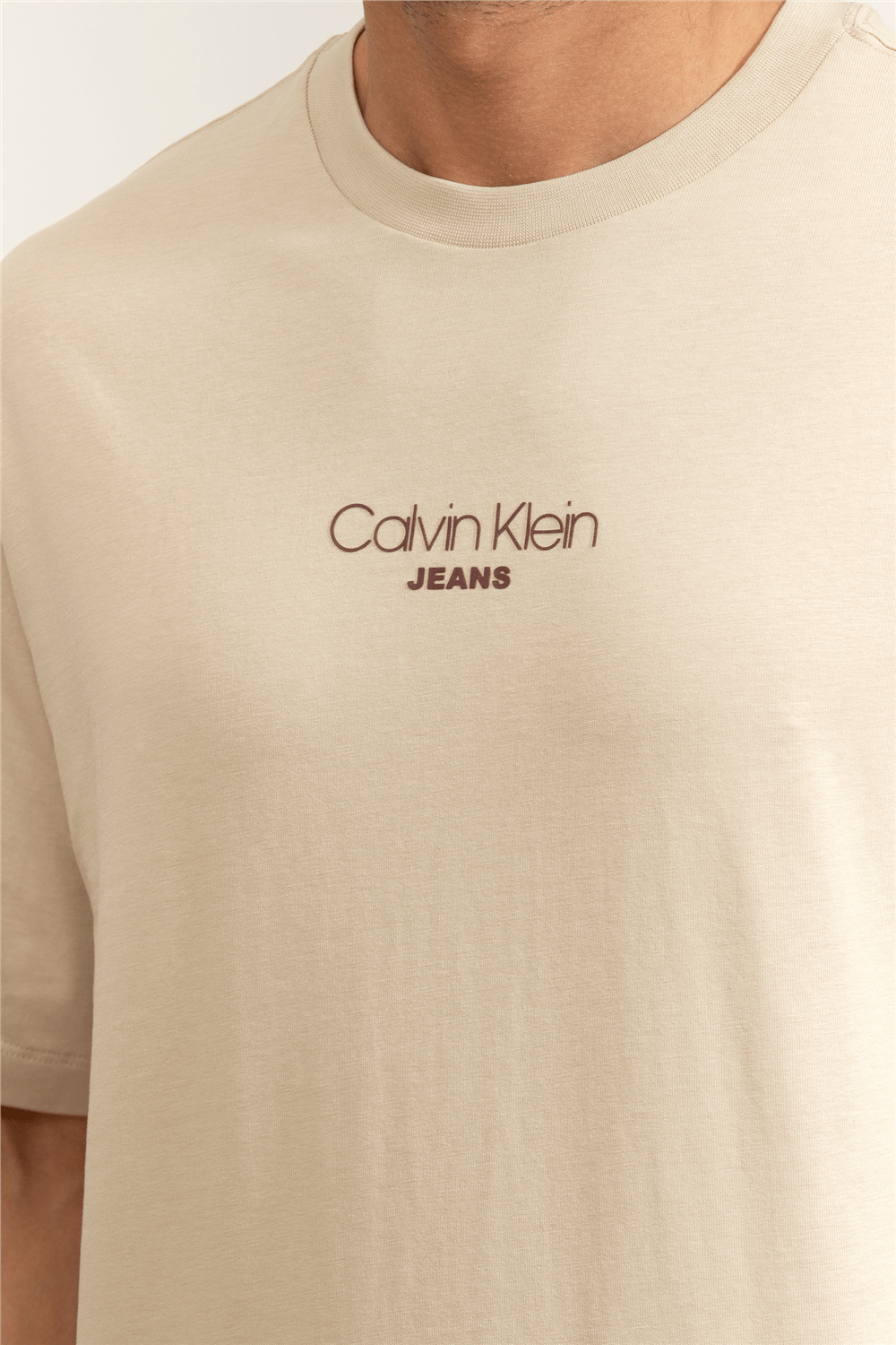 Calvin Klein SS 16S Rlxd Fit CKJ Graphic Tee Erkek Bisiklet Yaka T-Shirt