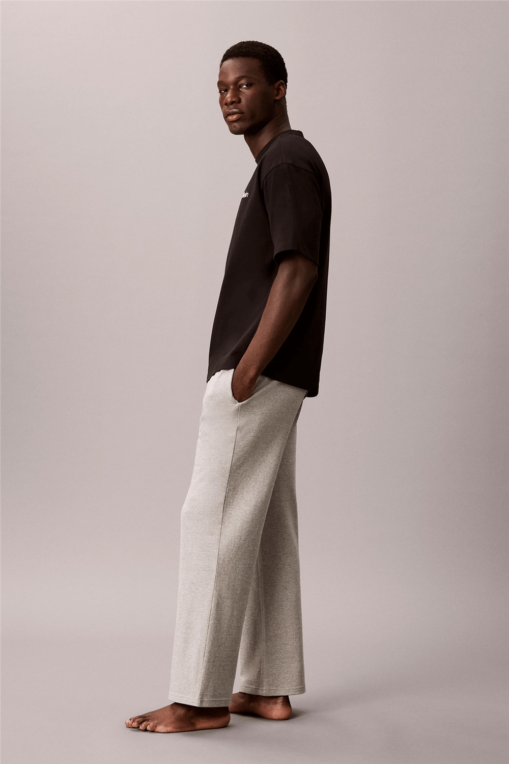 Calvin Klein S/S Crew Neck Erkek Pijama Üstü Siyah