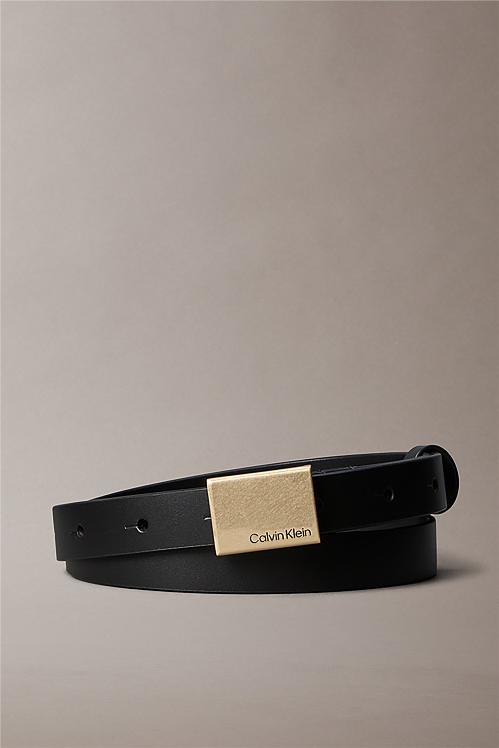 Calvin Klein Titlecase Plaque Bel Kadın Kemer Siyah