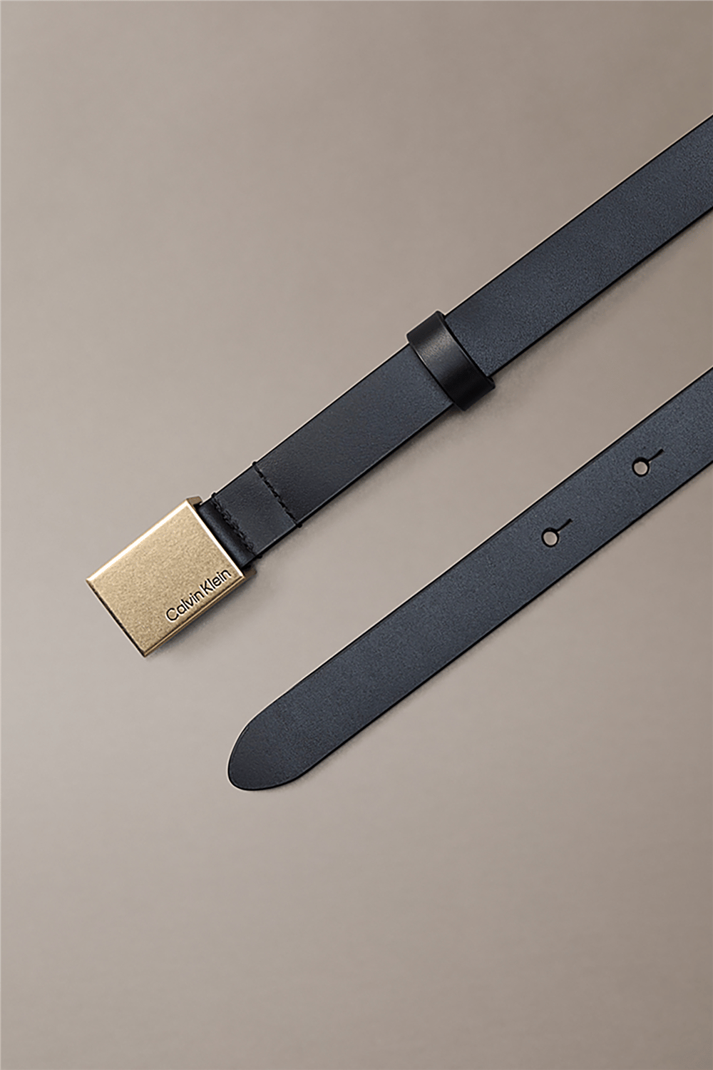 Calvin Klein Titlecase Plaque Bel Kadın Kemer Siyah