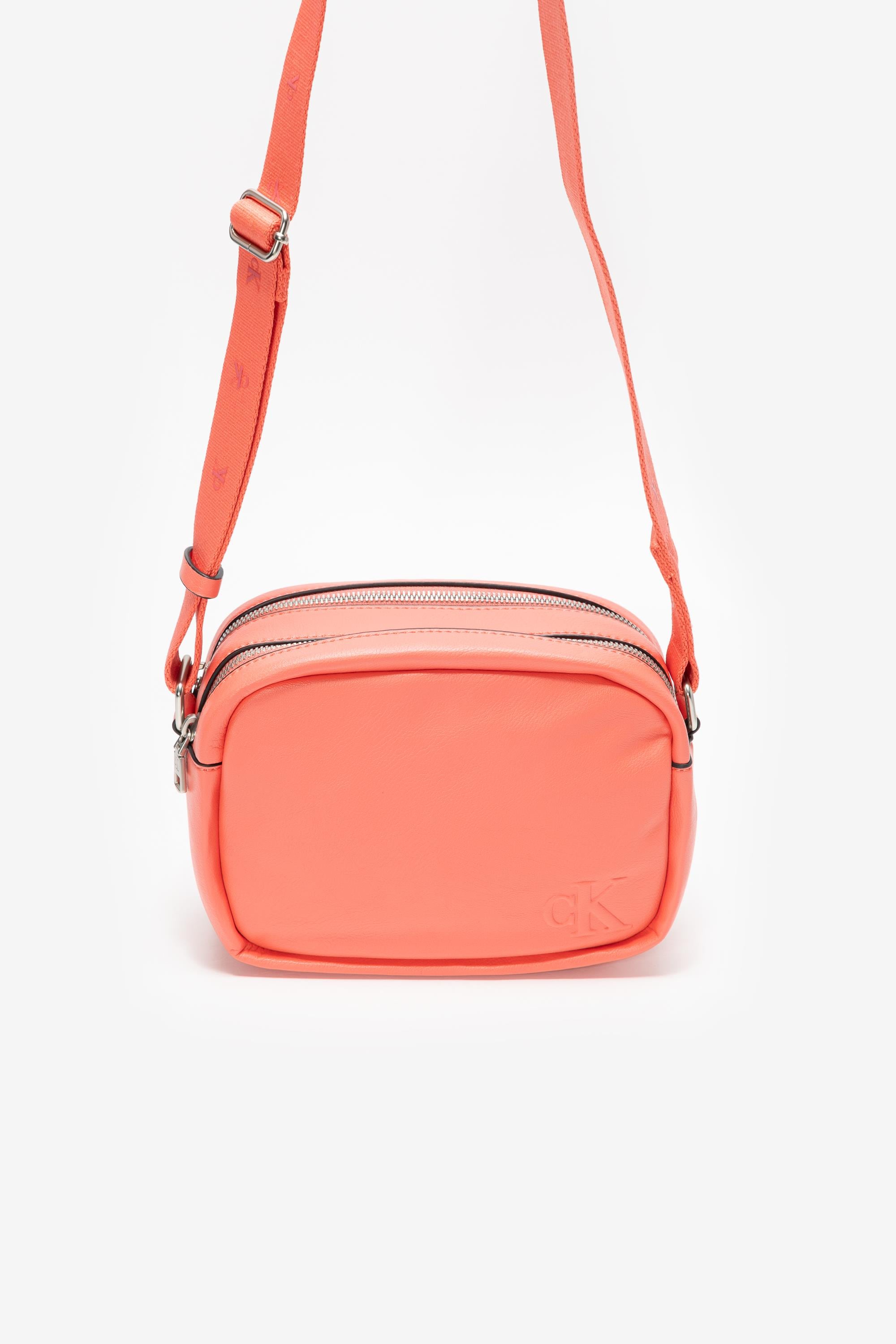 Calvin Klein Ultralight Dblzipcamera 21 Pu Kadın Mini Omuz Çantası Pembe