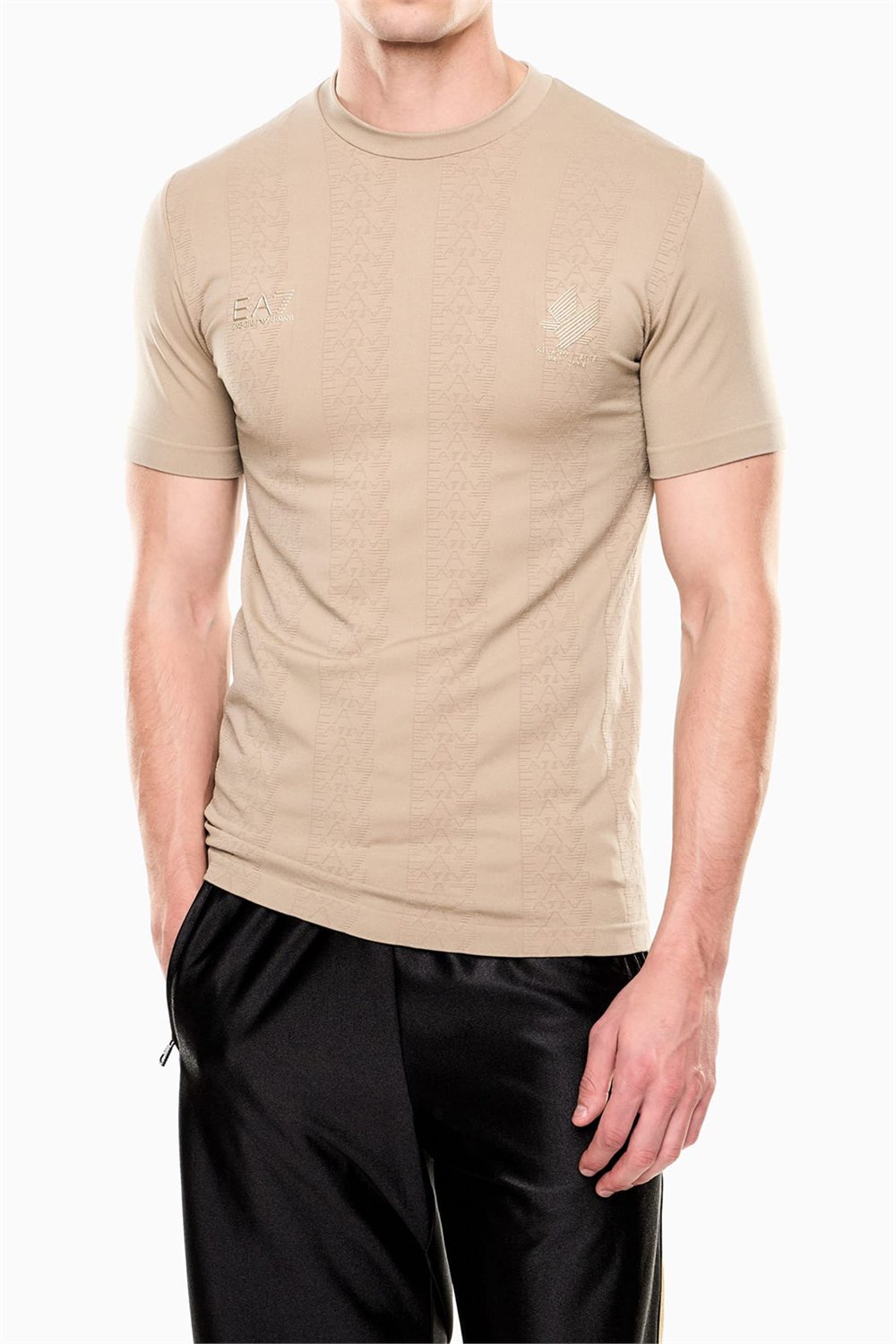 EA7 Erkek Bisiklet Yaka T-Shirt Çok Renkli