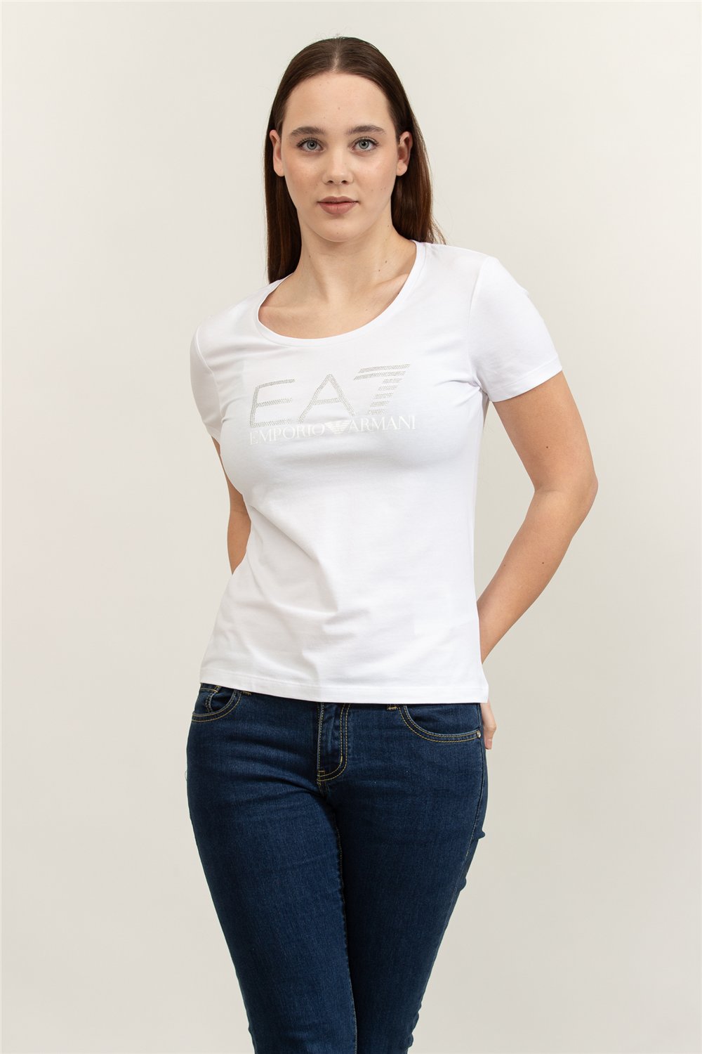 EA7 Kadın T-Shirt Beyaz
