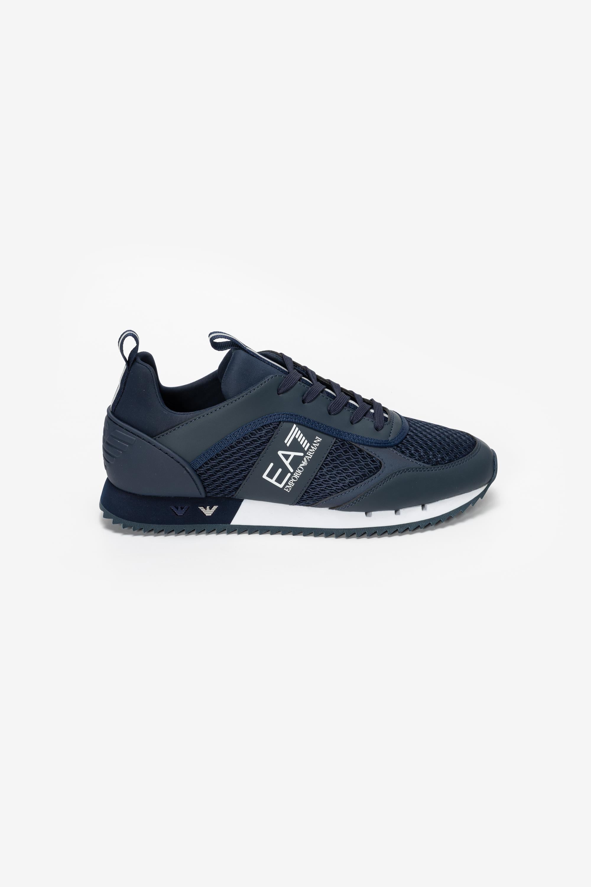 EA7 Black And White 10Th Anniversary Sneakers Lacivert