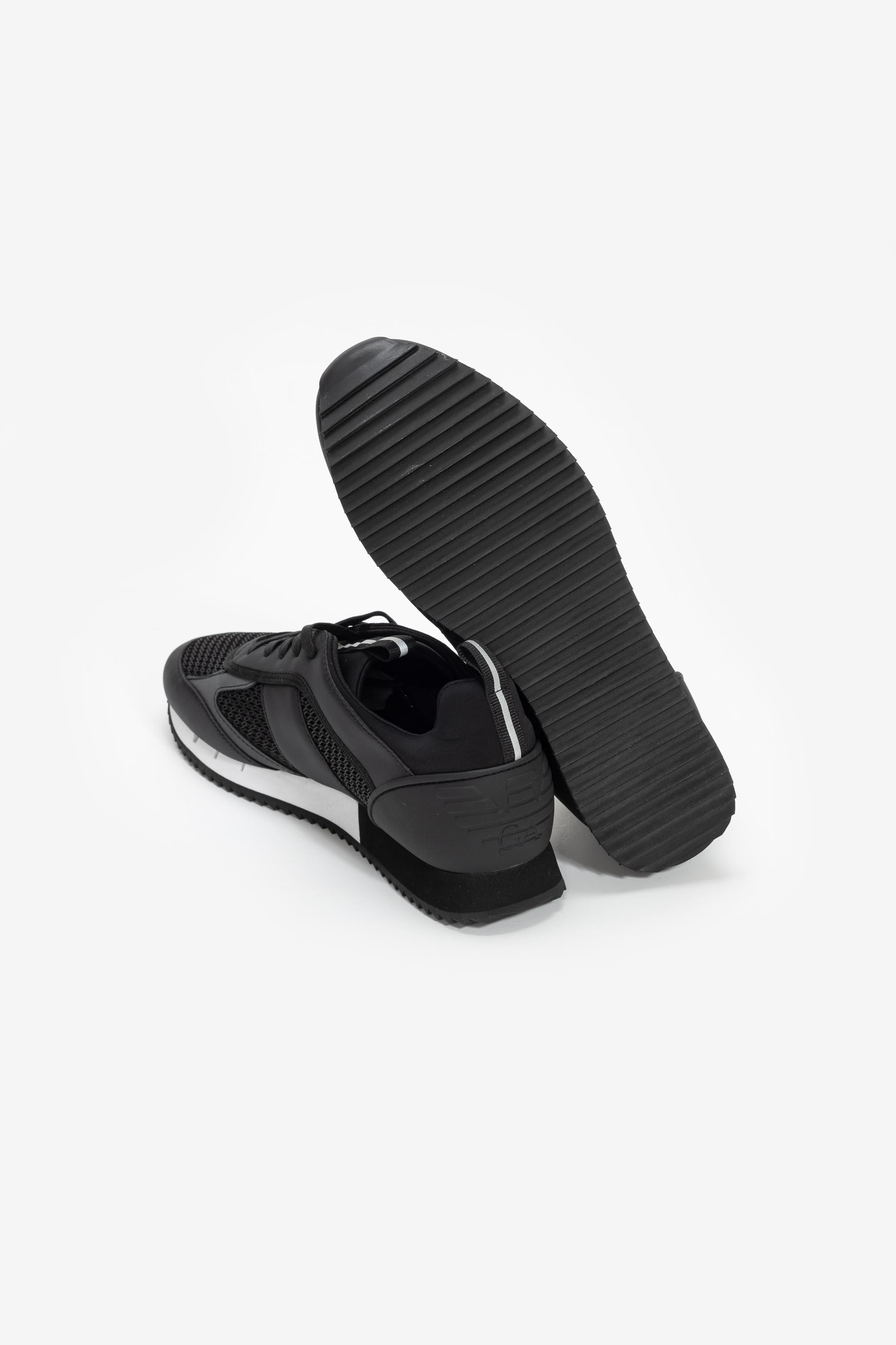 EA7 Black And White 10Th Anniversary Sneakers Siyah