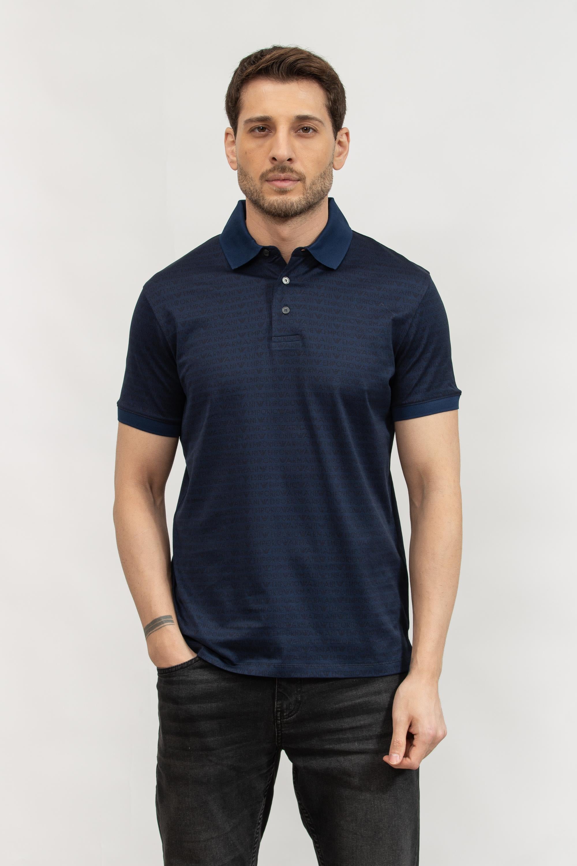 Emporio Armani Erkek Polo Yaka T-Shirt Çok Renkli