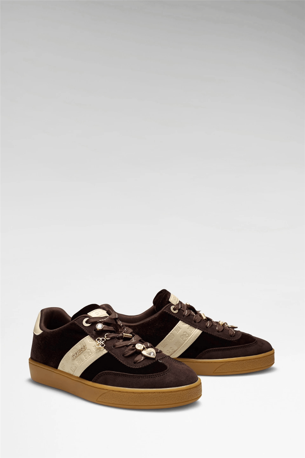Guess Naoki Kadın Deri Karışımlı Sneaker Kahverengi