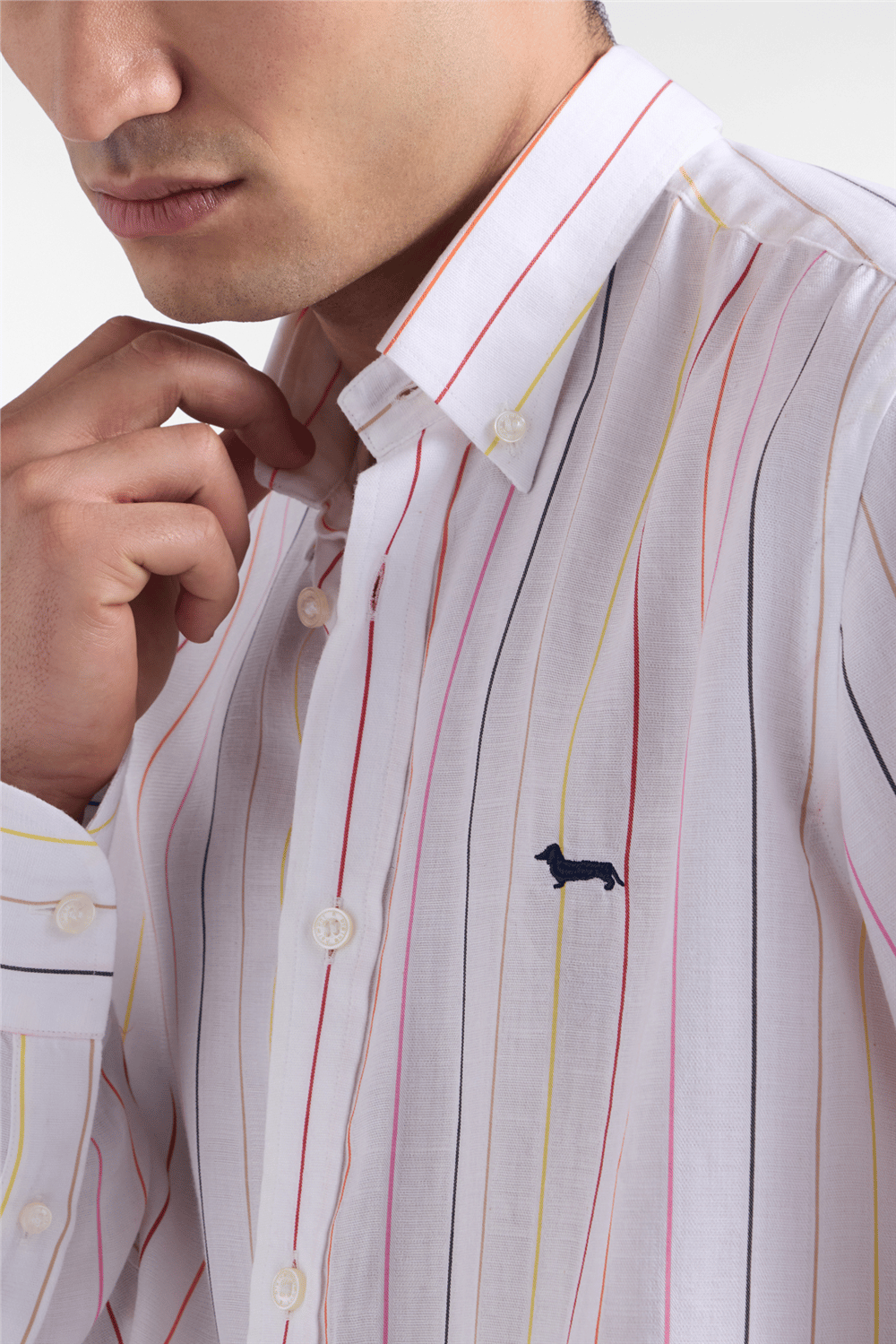 Harmont Blaine Camicia Monotessuto + Res Erkek Gömlek Beyaz