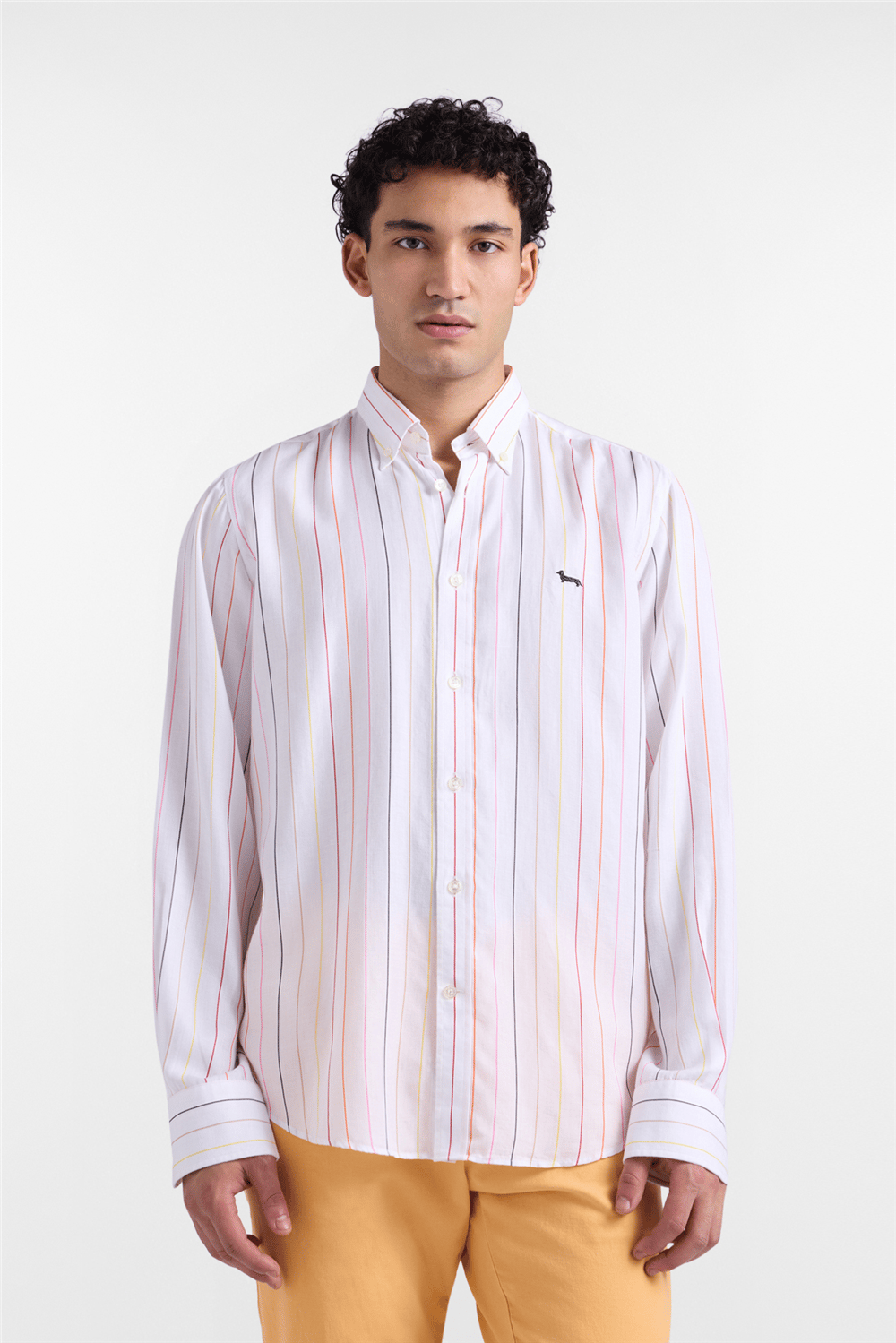 Harmont Blaine Camicia Monotessuto + Res Erkek Gömlek Beyaz