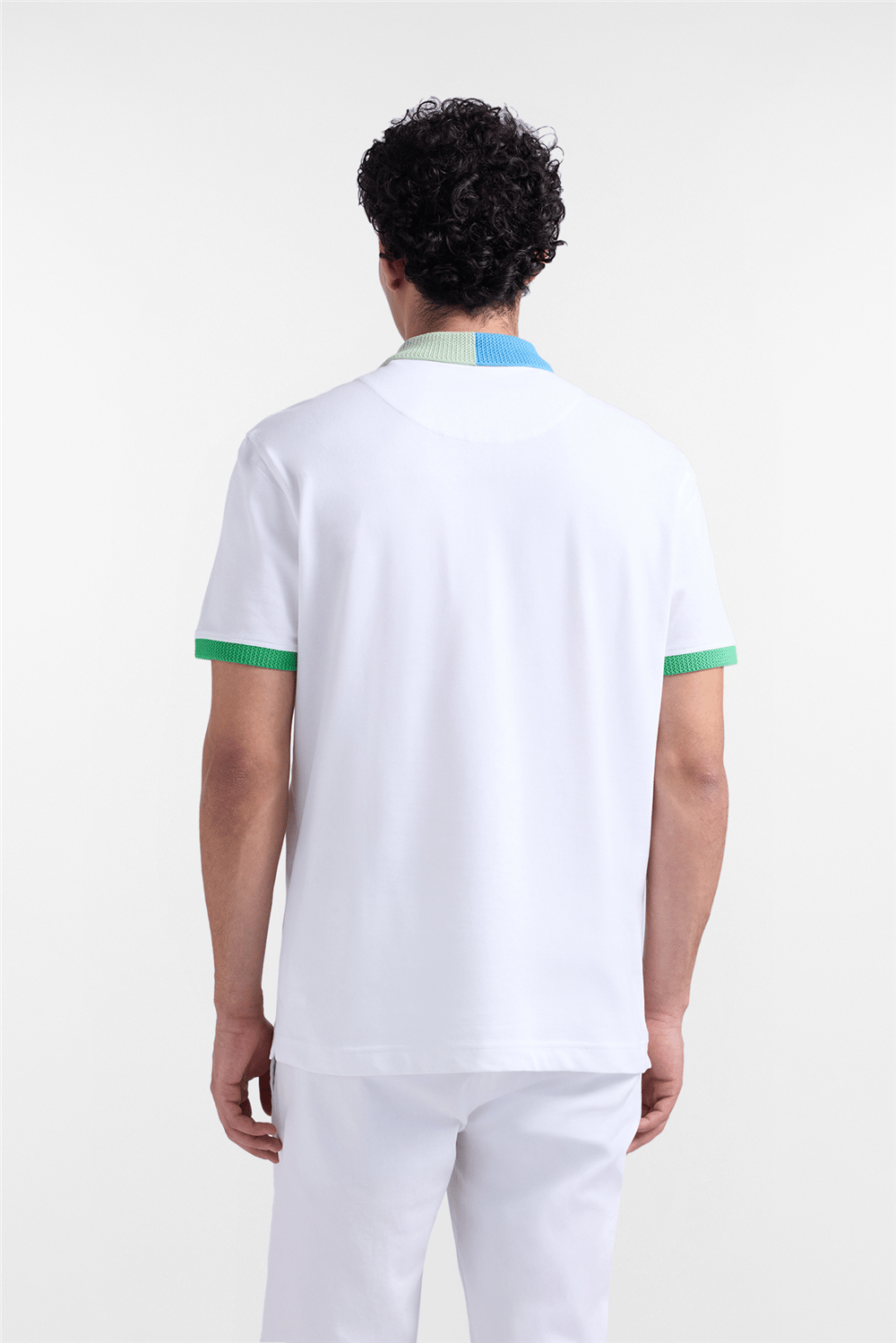 Harmont Blaine Polo Collo 3D Erkek Polo Yaka T-Shirt Beyaz