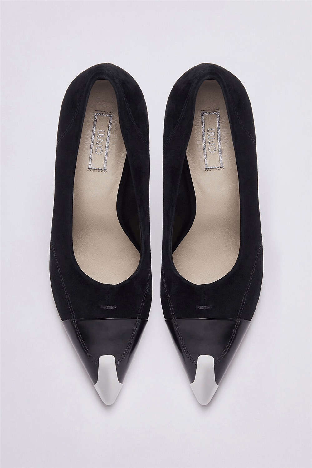 Liu Jo Demi 16 - Decollete Kid Suede/Box Spread Black Kadın Topuklu Ayakkabı Siyah