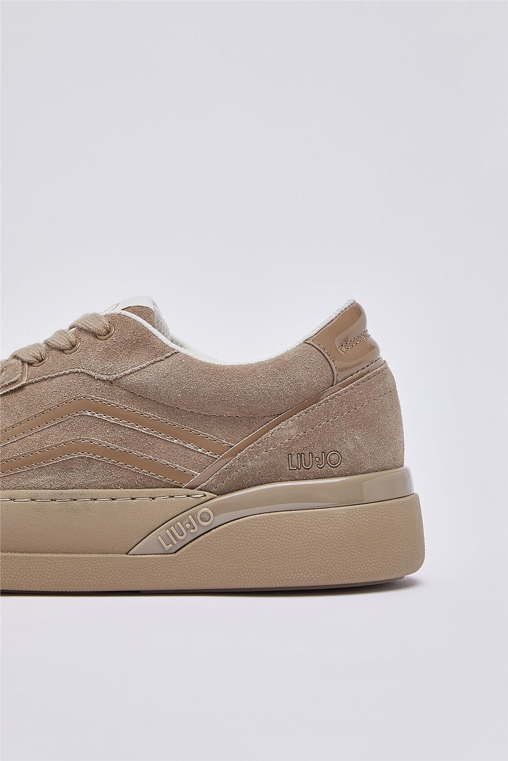 Liu Jo Lena 02 - Sneaker Cow Suede/Patent Moka Kadın Sneaker