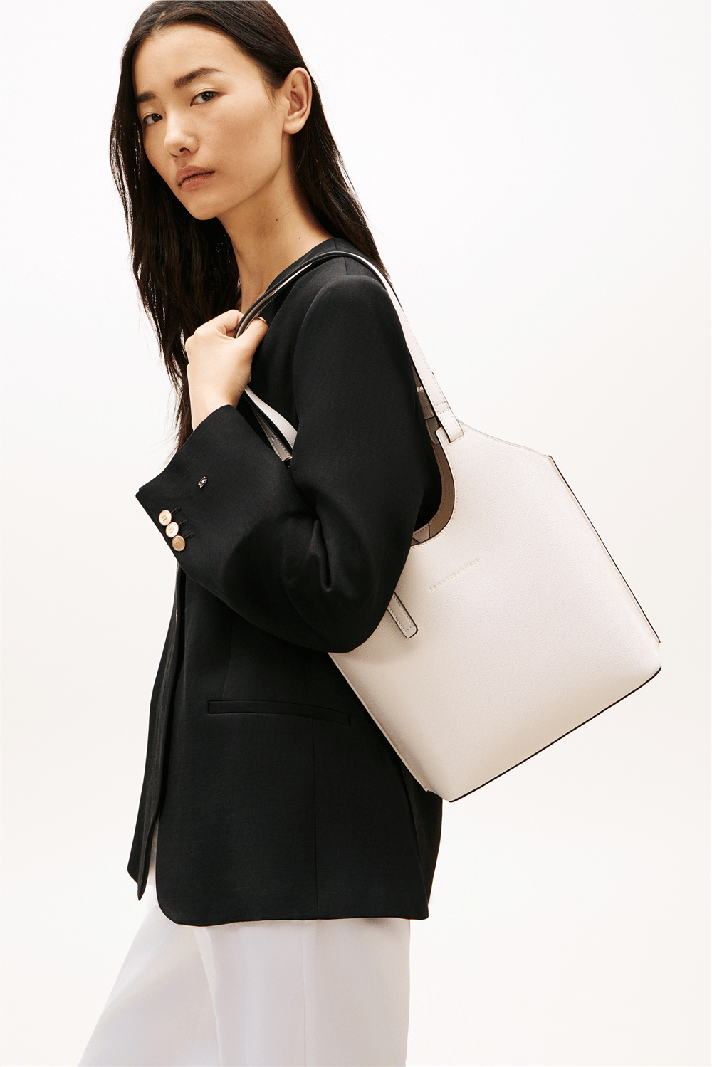 Tommy Hilfiger Th Modern Mini Tote Kadın Mini Omuz Çantası Bej