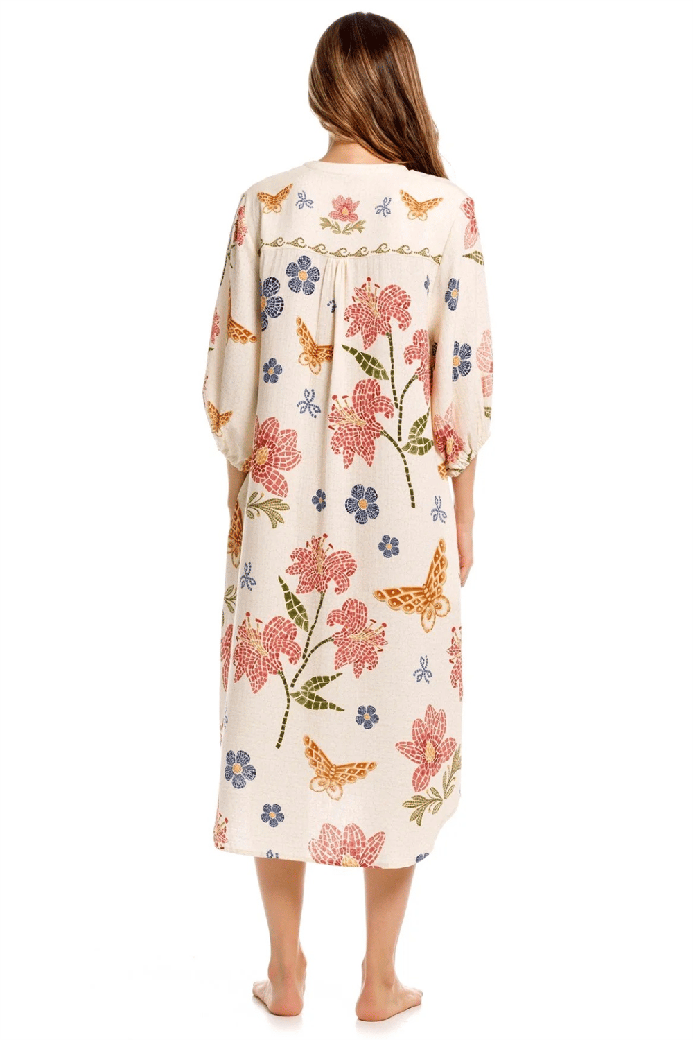 Agua Bendita Clavelina Fiore 19740 Kadın Kaftan Çok Renkli