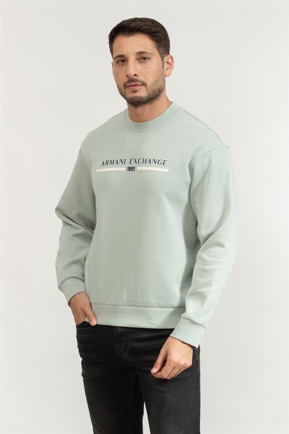 Armani Exchange Erkek Bisiklet Yaka Sweatshirt