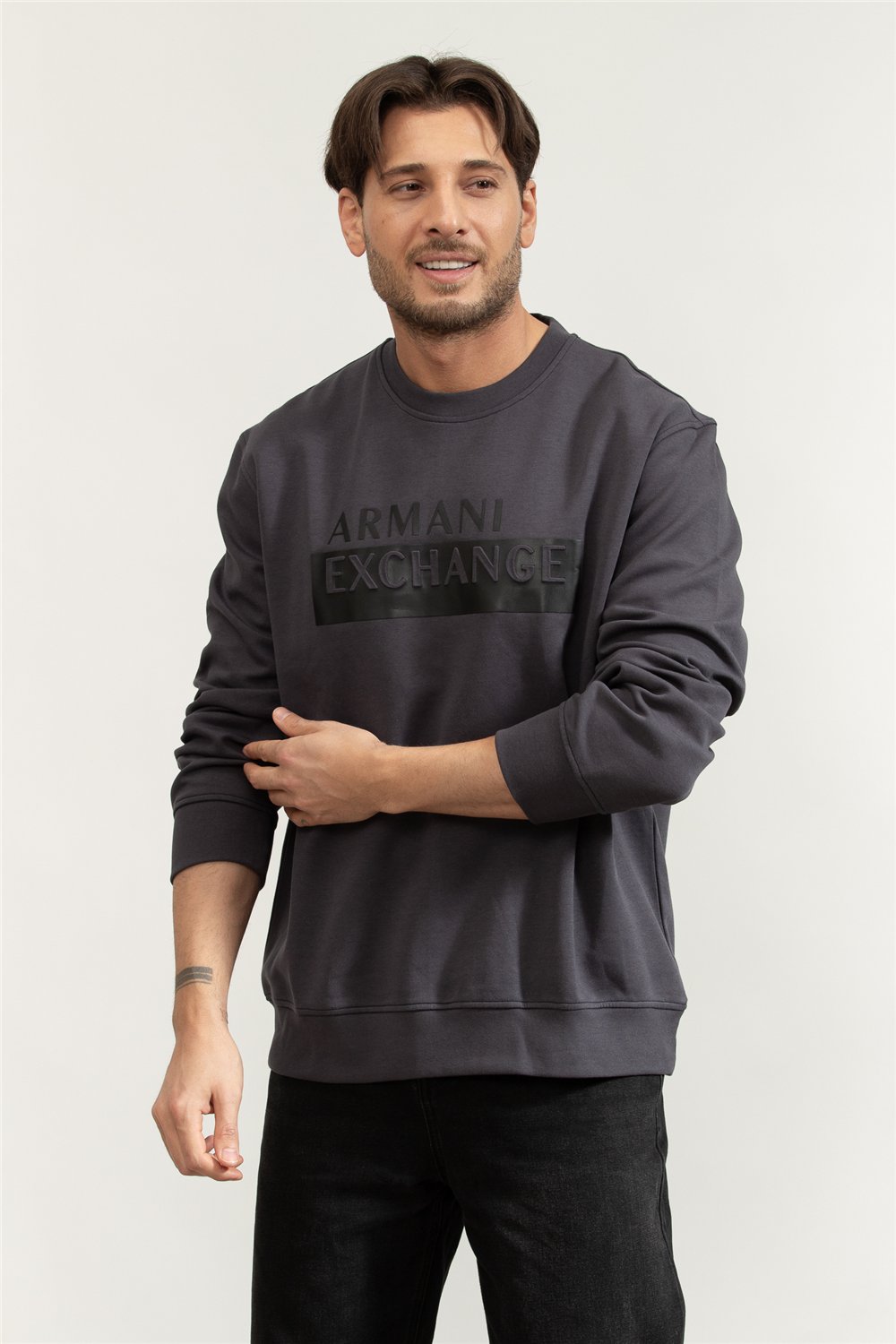 Armani Exchange Erkek Bisiklet Yaka Sweatshirt