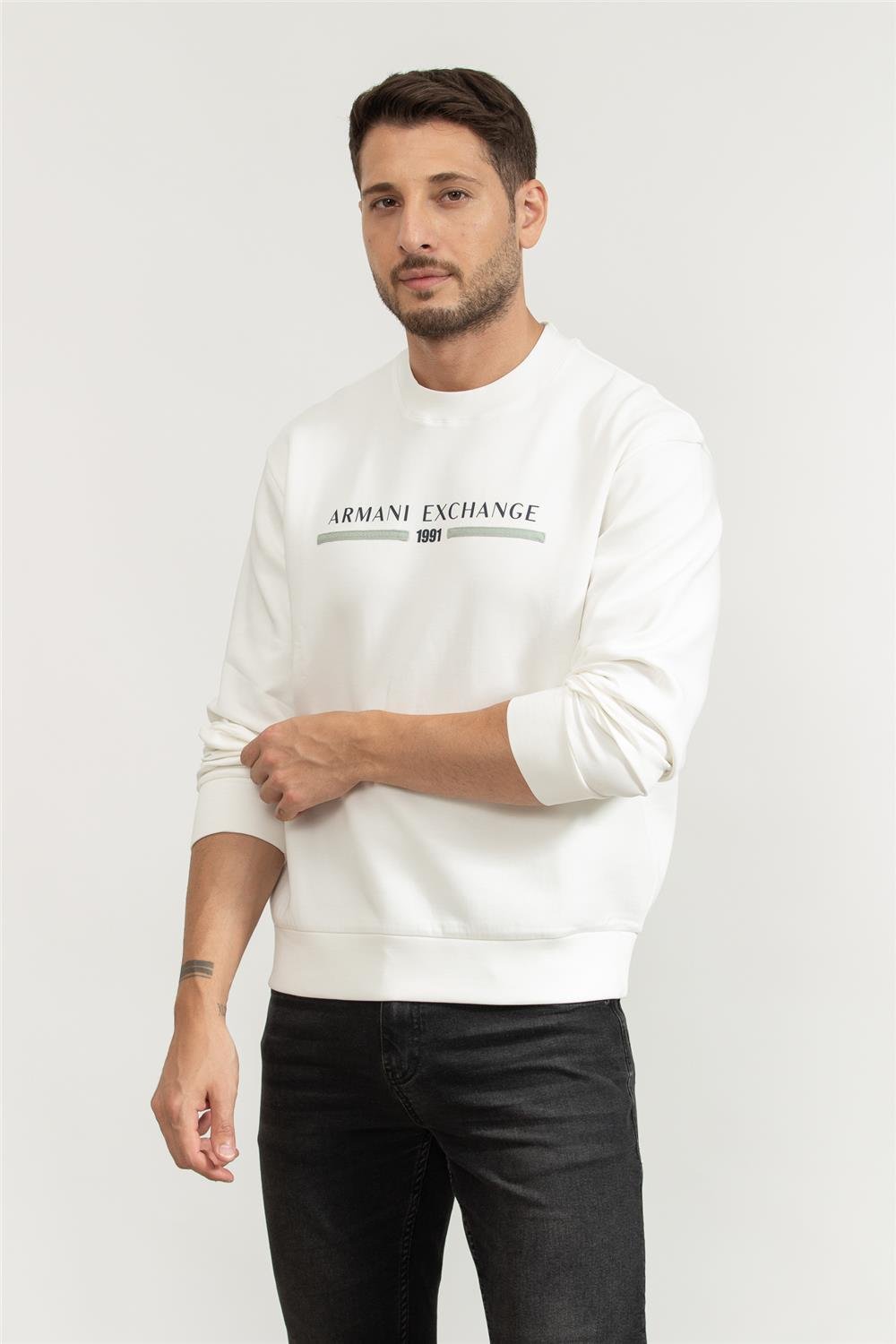 Armani Exchange Erkek Bisiklet Yaka Sweatshirt