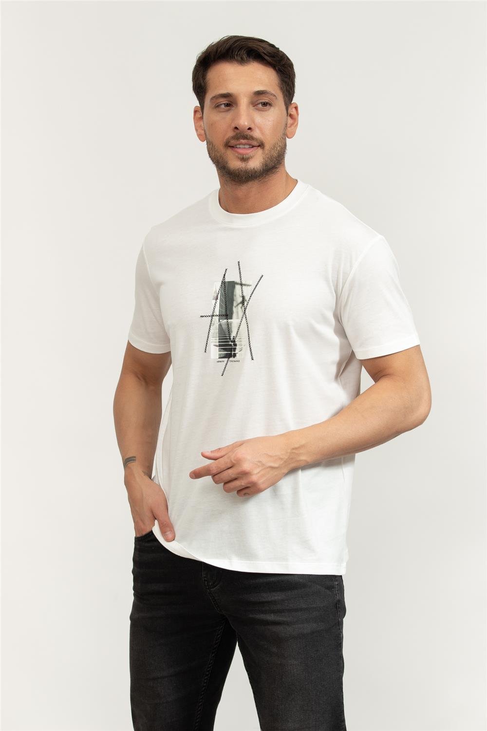 Armani Exchange Erkek Bisiklet Yaka T-Shirt