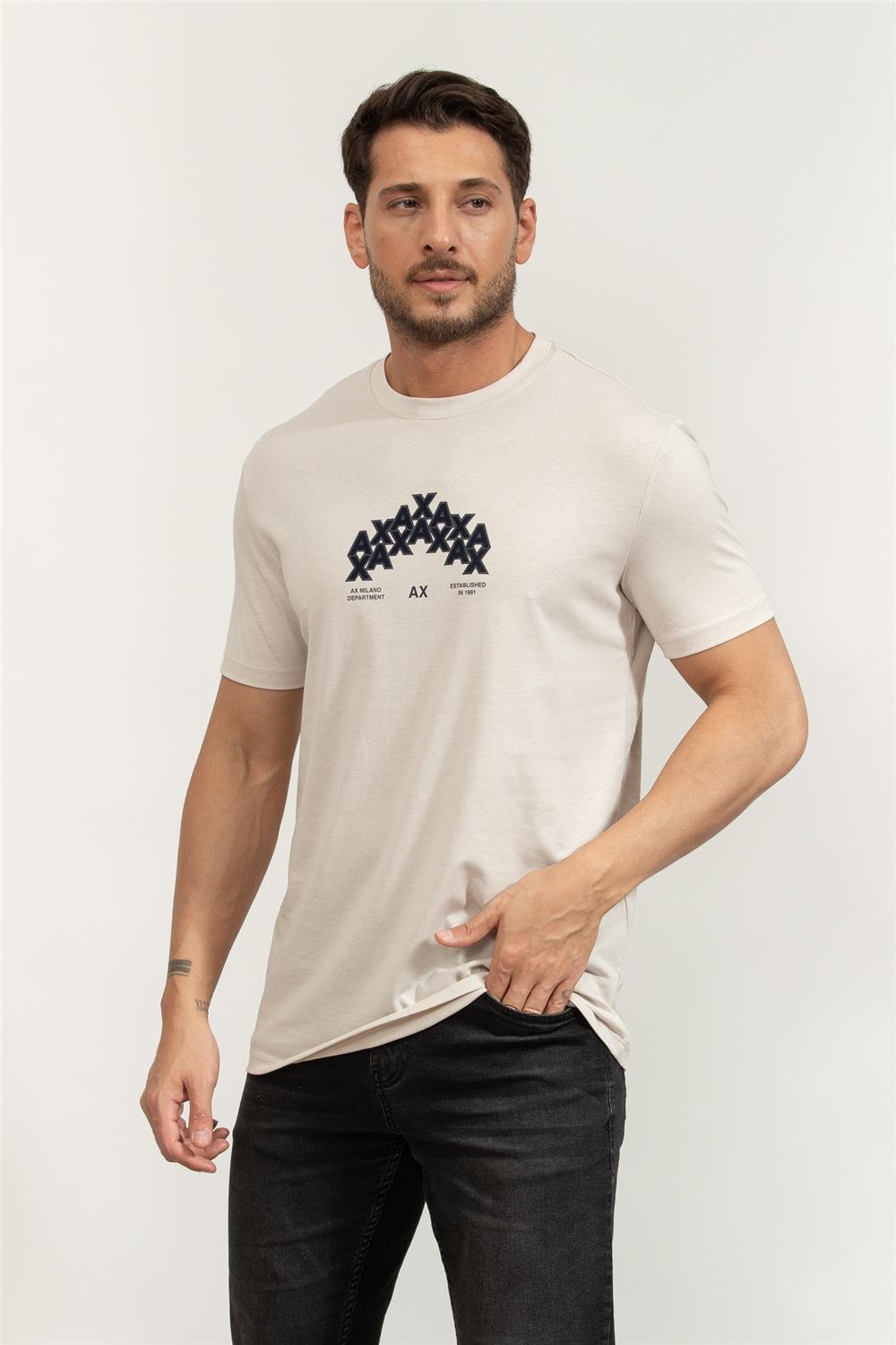 Armani Exchange Erkek Bisiklet Yaka T-Shirt
