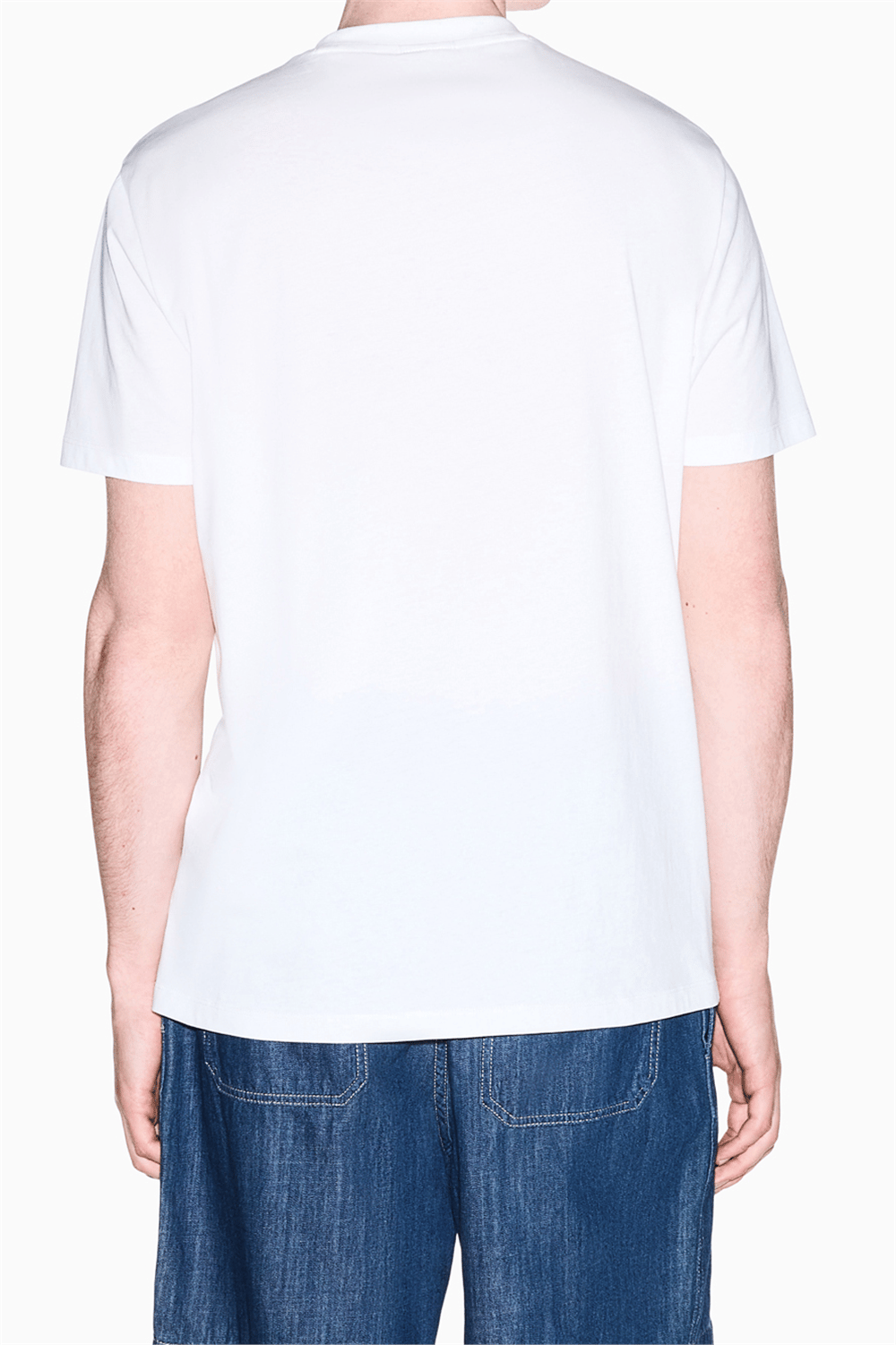 Armani Exchange Erkek Bisiklet Yaka T-Shirt Beyaz