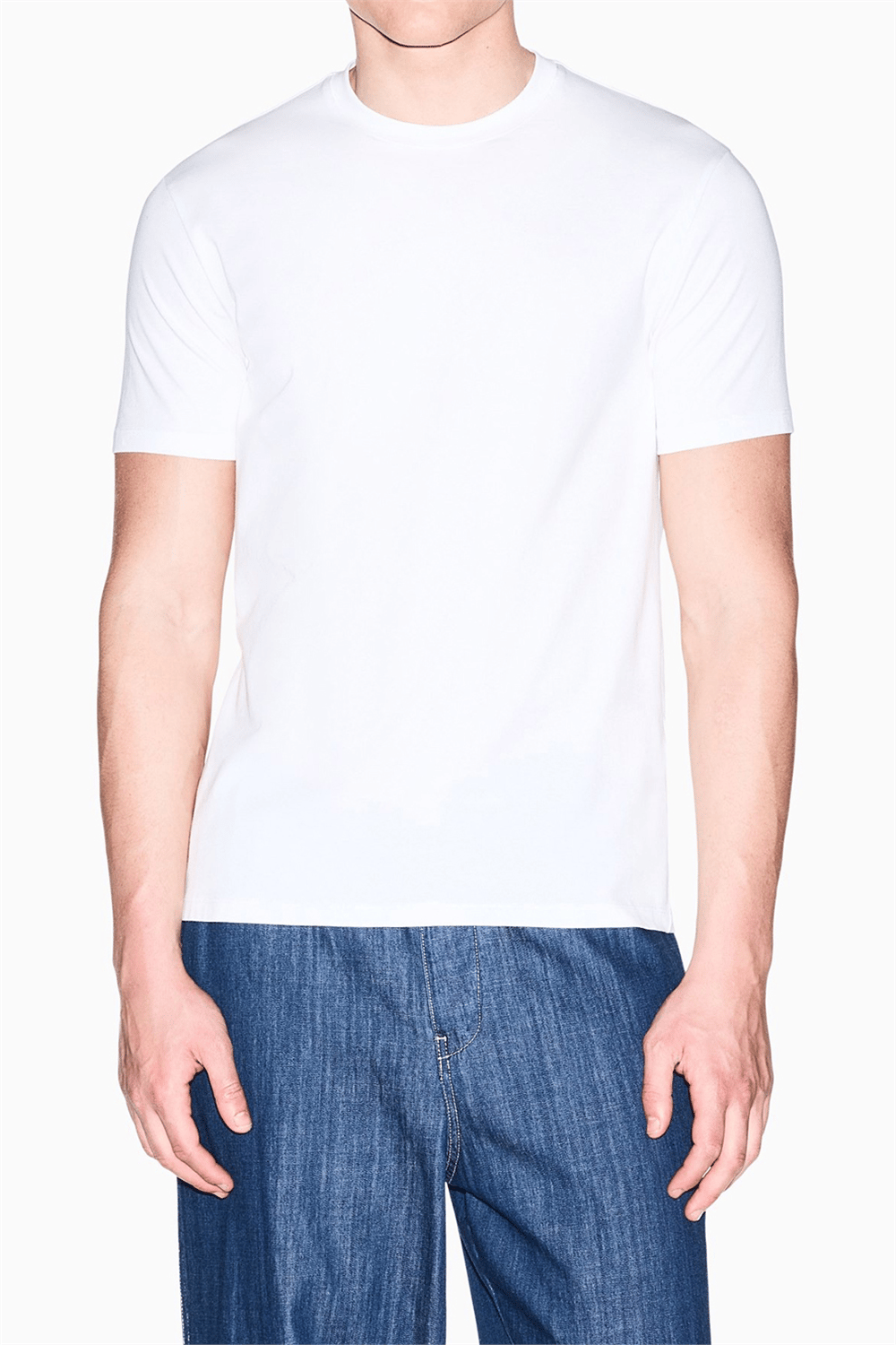 Armani Exchange Erkek Bisiklet Yaka T-Shirt Beyaz