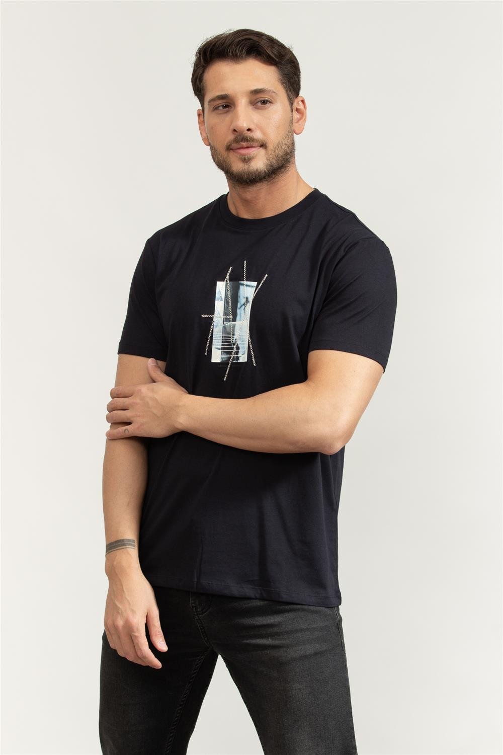 Armani Exchange Erkek Bisiklet Yaka T-Shirt