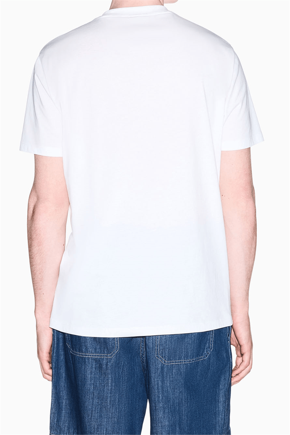 Armani Exchange Erkek Bisiklet Yaka T-Shirt Beyaz