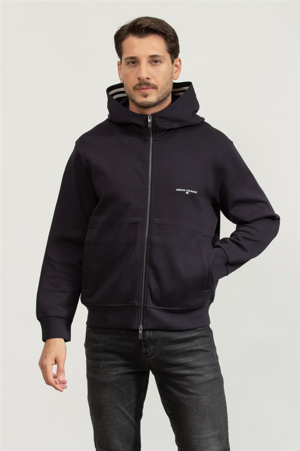 Armani Exchange Erkek Fermuarlı Sweatshirt