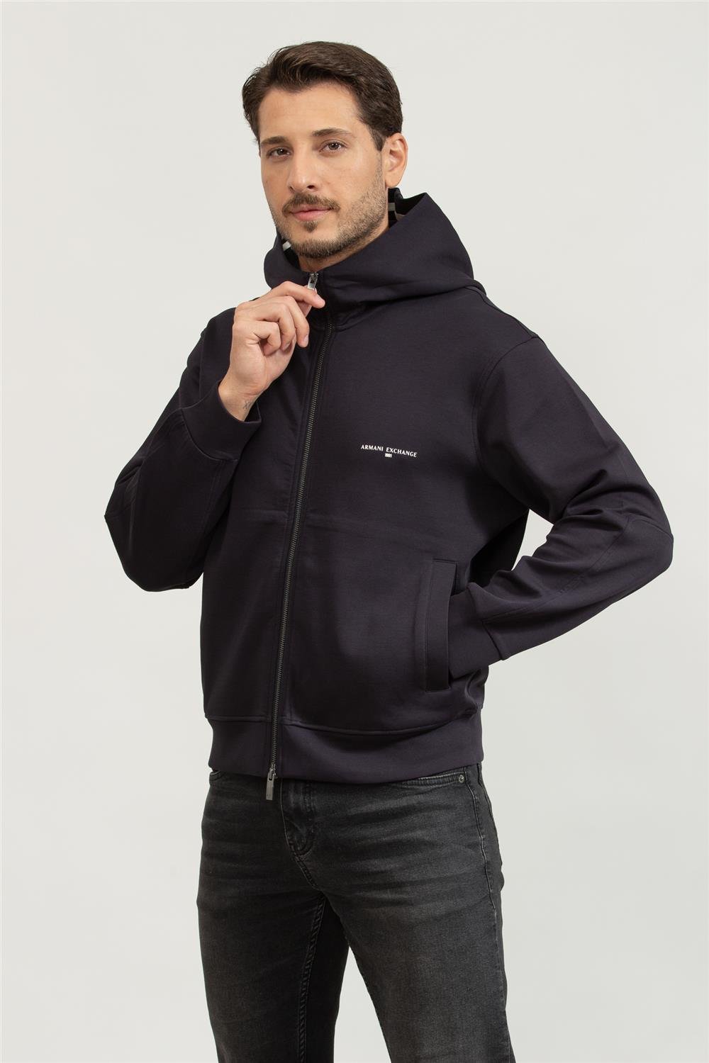 Armani Exchange Erkek Fermuarlı Sweatshirt