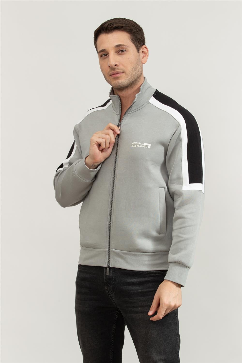 Armani Exchange Erkek Fermuarlı Sweatshirt