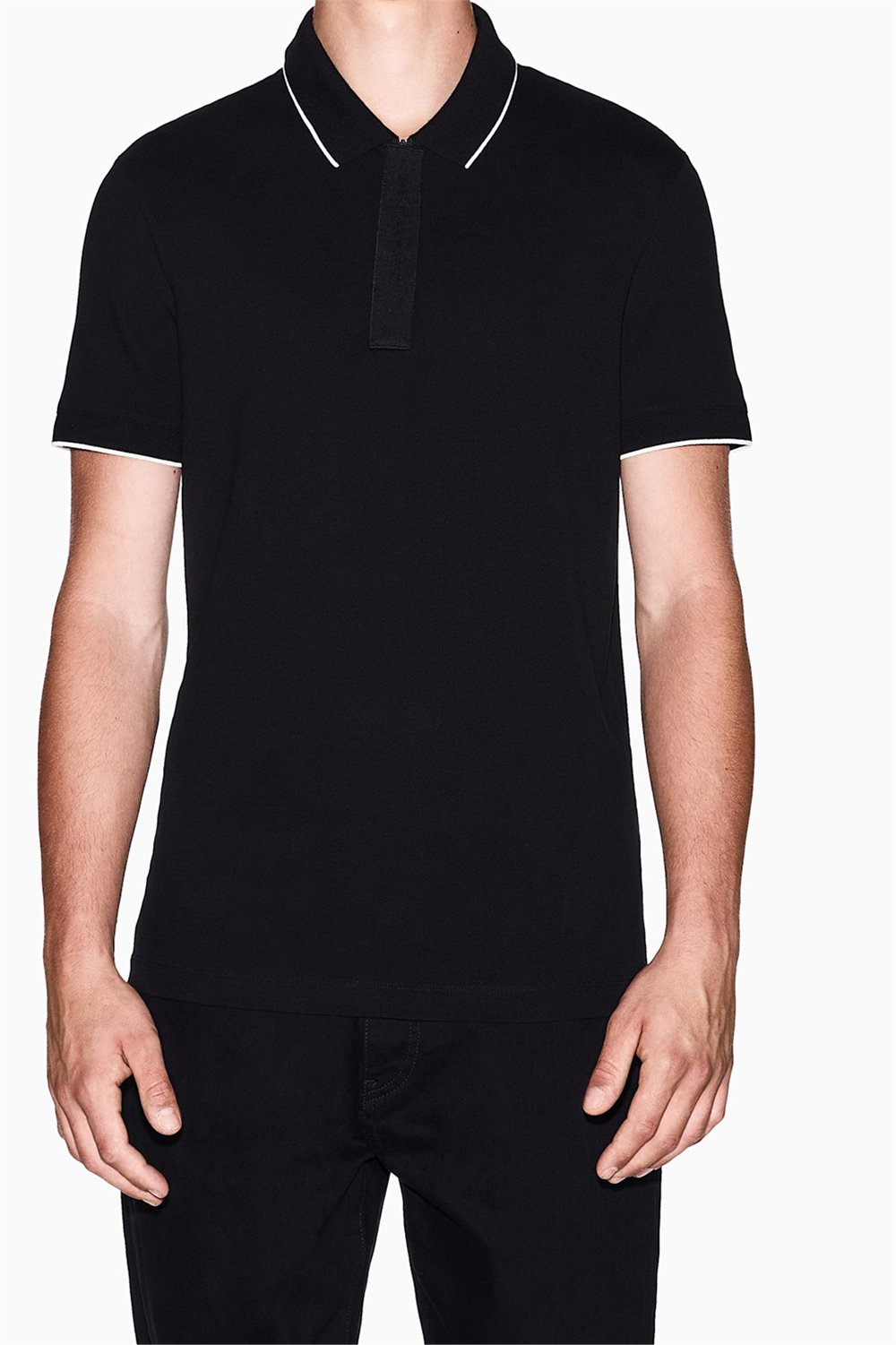 Armani Exchange Erkek Polo Yaka T-Shirt Siyah