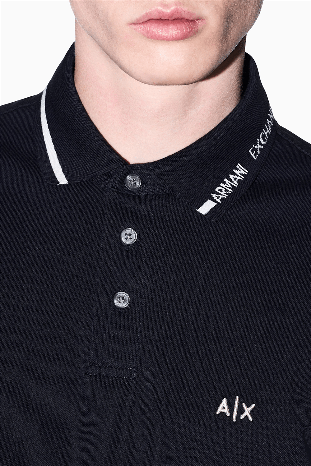Armani Exchange Erkek Polo Yaka T-Shirt Lacivert