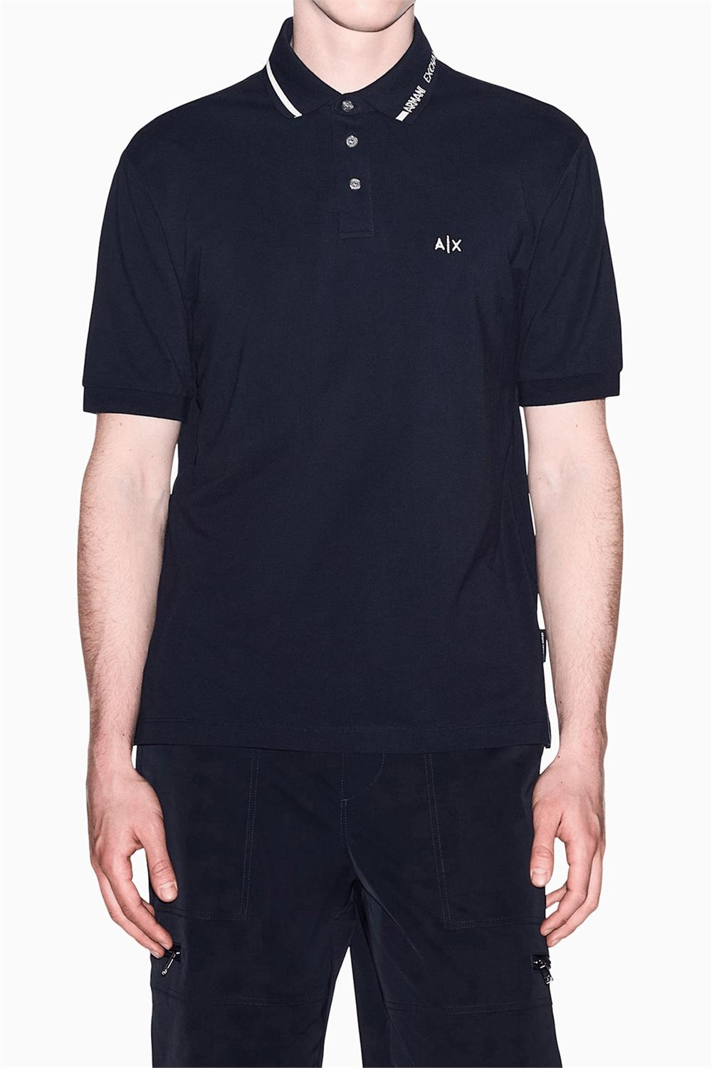 Armani Exchange Erkek Polo Yaka T-Shirt Lacivert