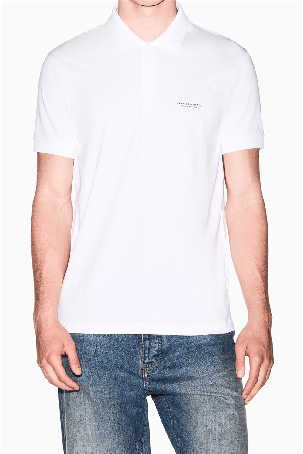 Armani Exchange Erkek Polo Yaka T-Shirt Beyaz