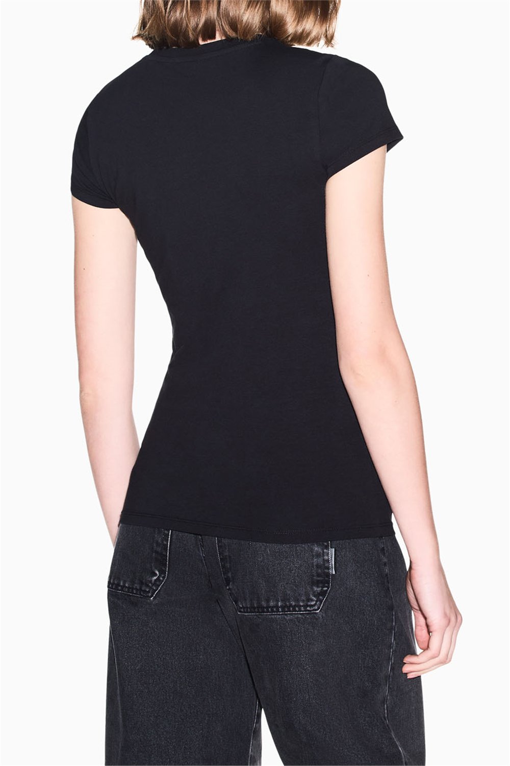 Armani Exchange Kadın Bisiklet Yaka T-Shirt Siyah
