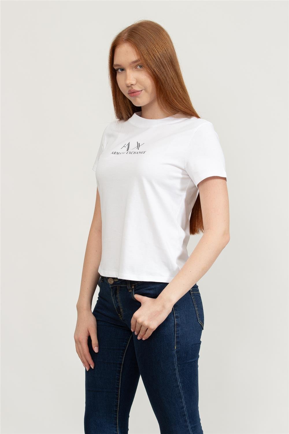 Armani Exchange Kadın Bisiklet Yaka T-Shirt