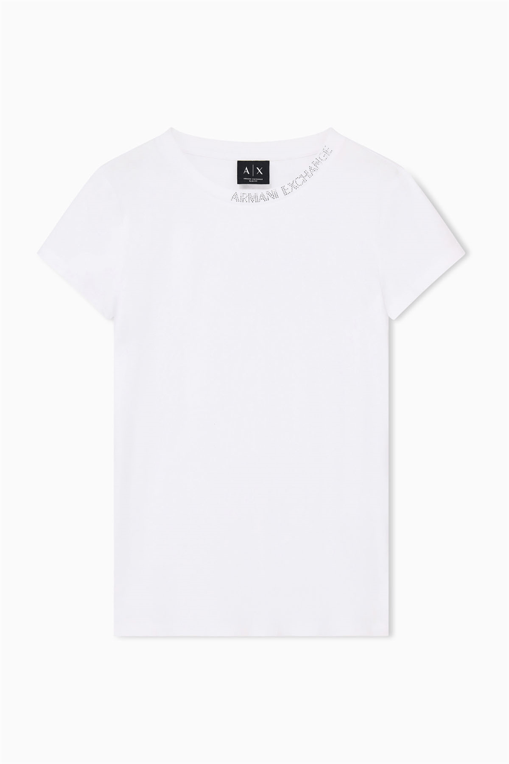 Armani Exchange Kadın Bisiklet Yaka T-Shirt Beyaz