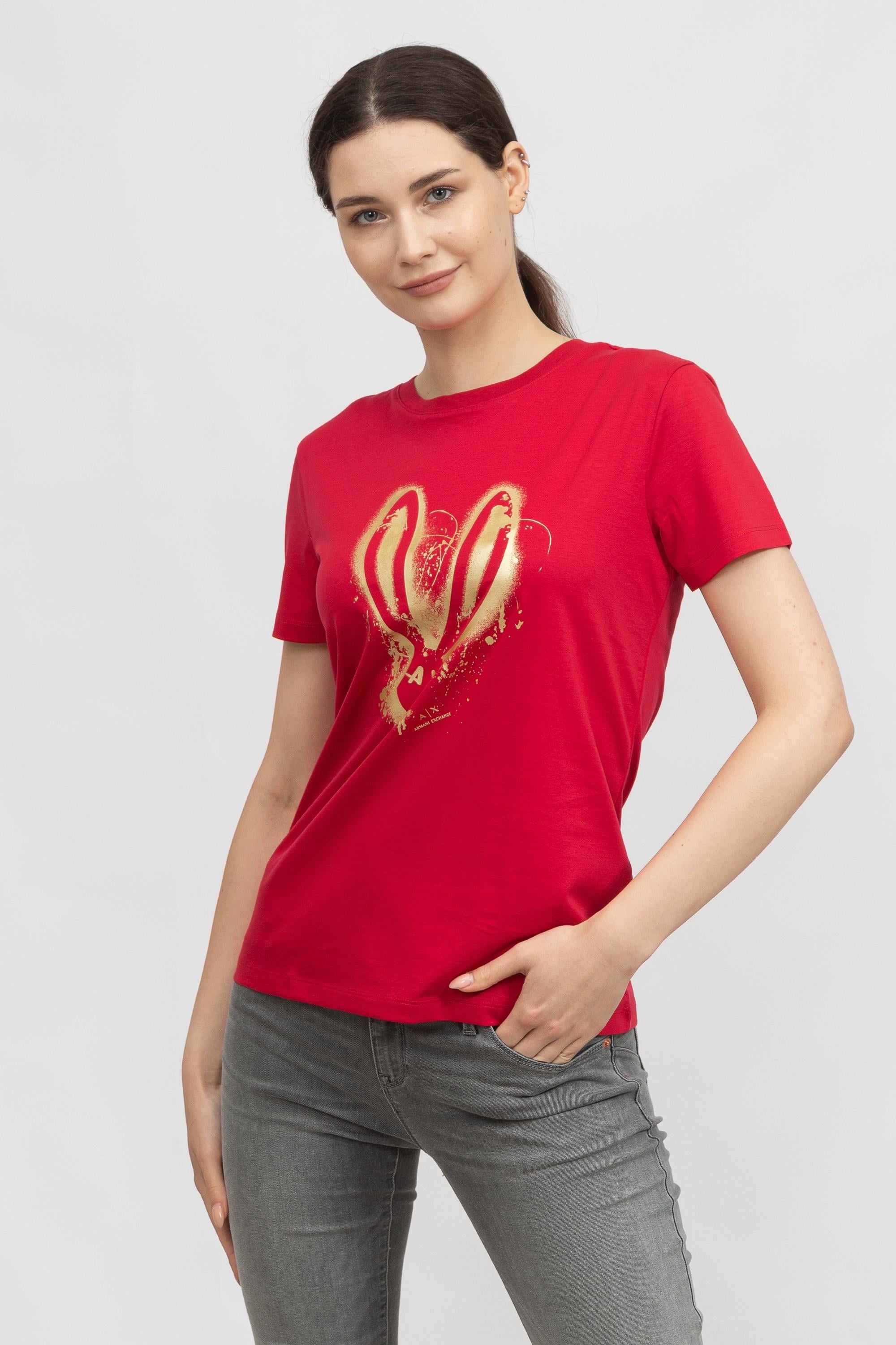 Armani Exchange Kadın Bisiklet Yaka T-Shirt