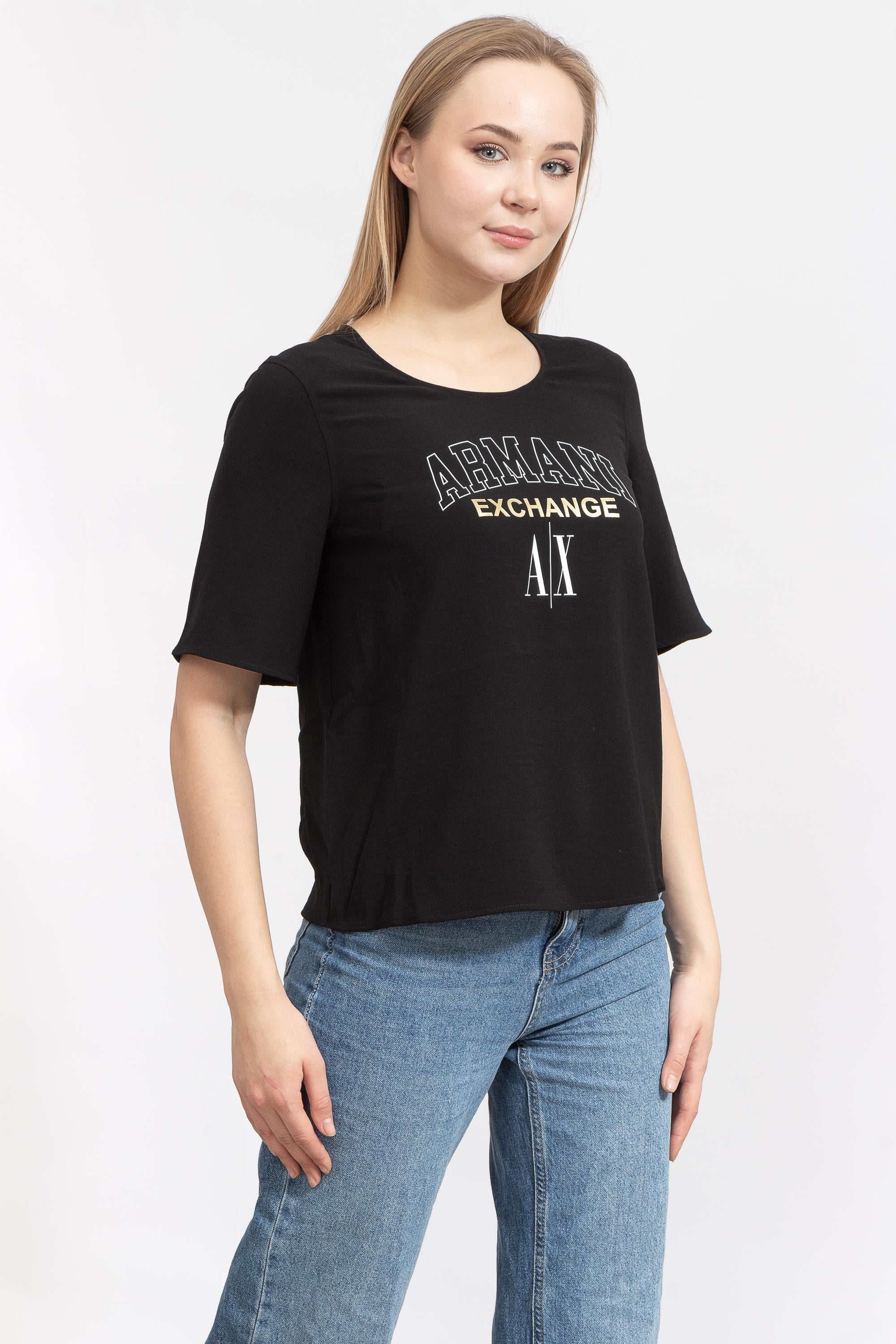 Armani Exchange Kadın Bisiklet Yaka T-Shirt