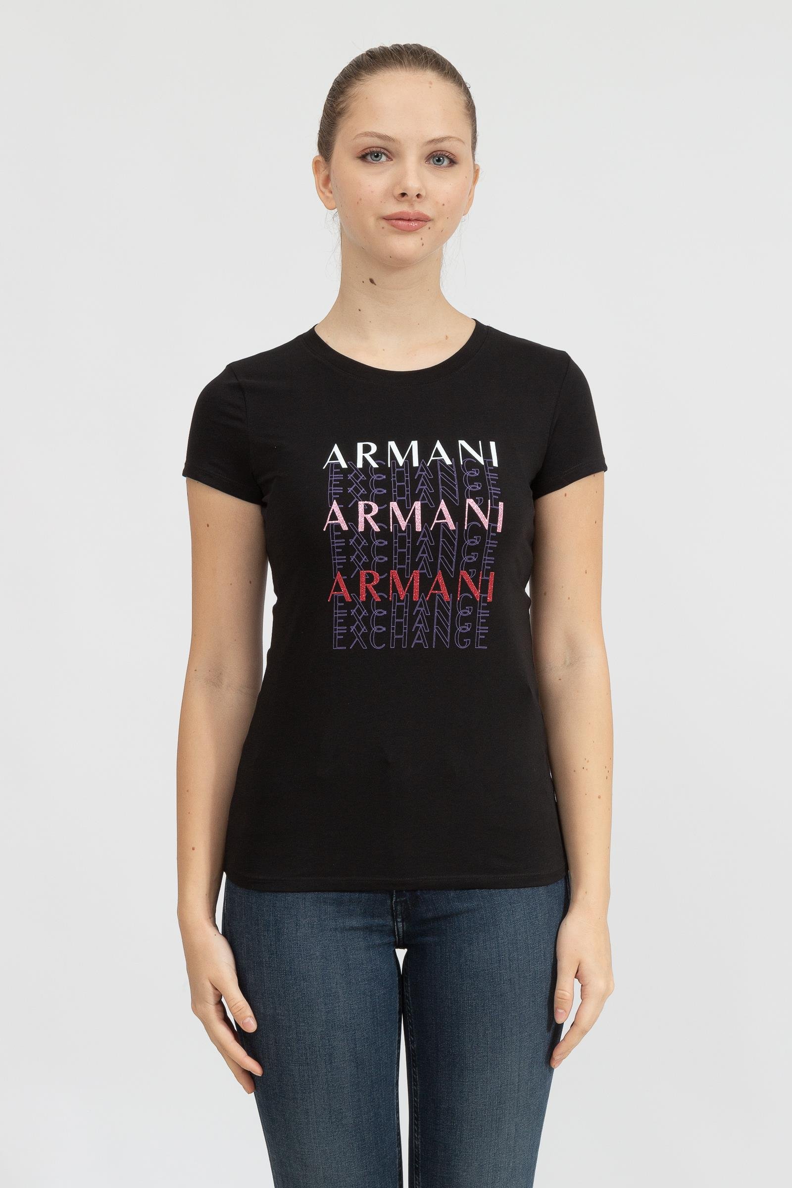 Armani Exchange Kadın Bisiklet Yaka T-Shirt