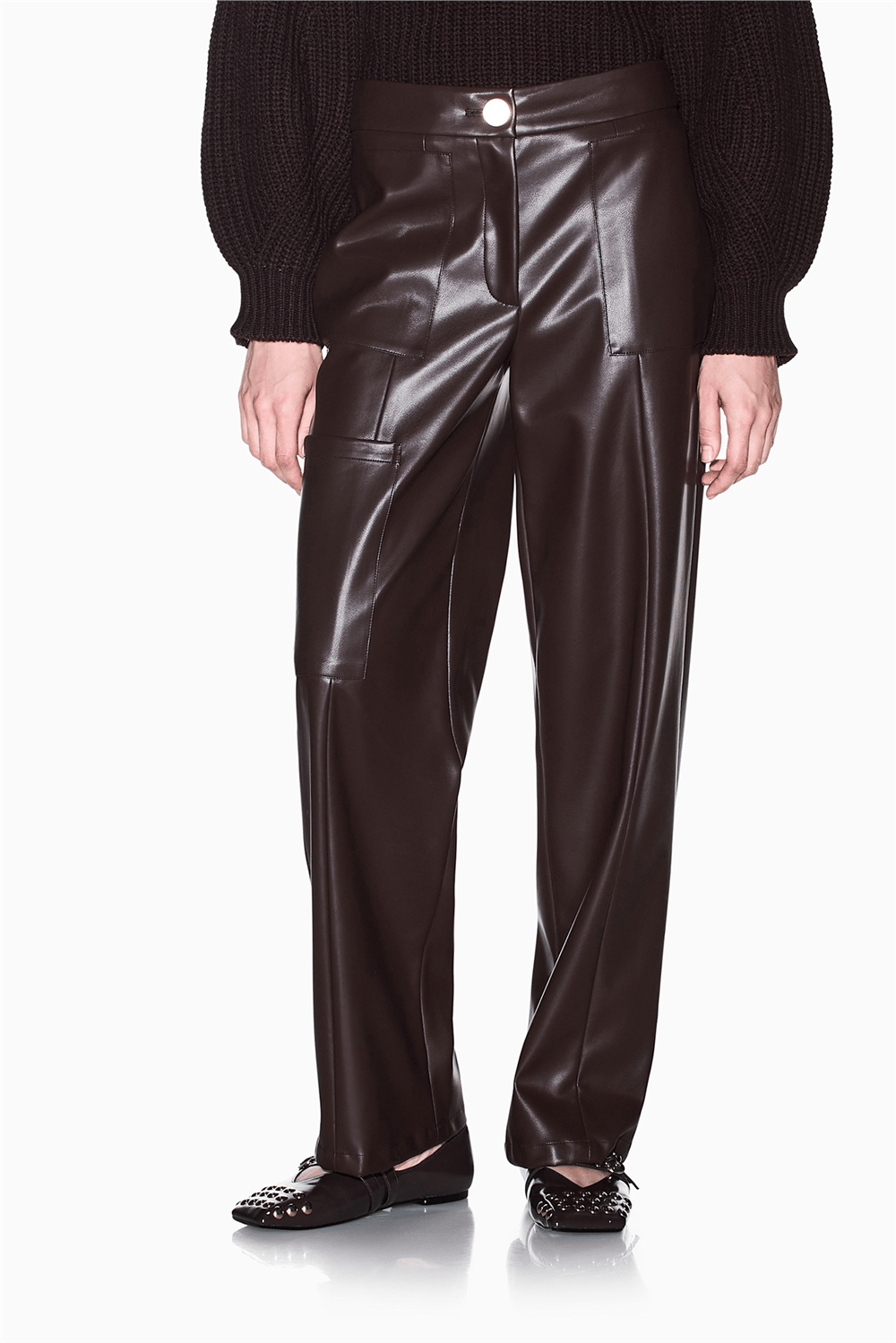 Armani Exchange Kadın Deri Pantolon