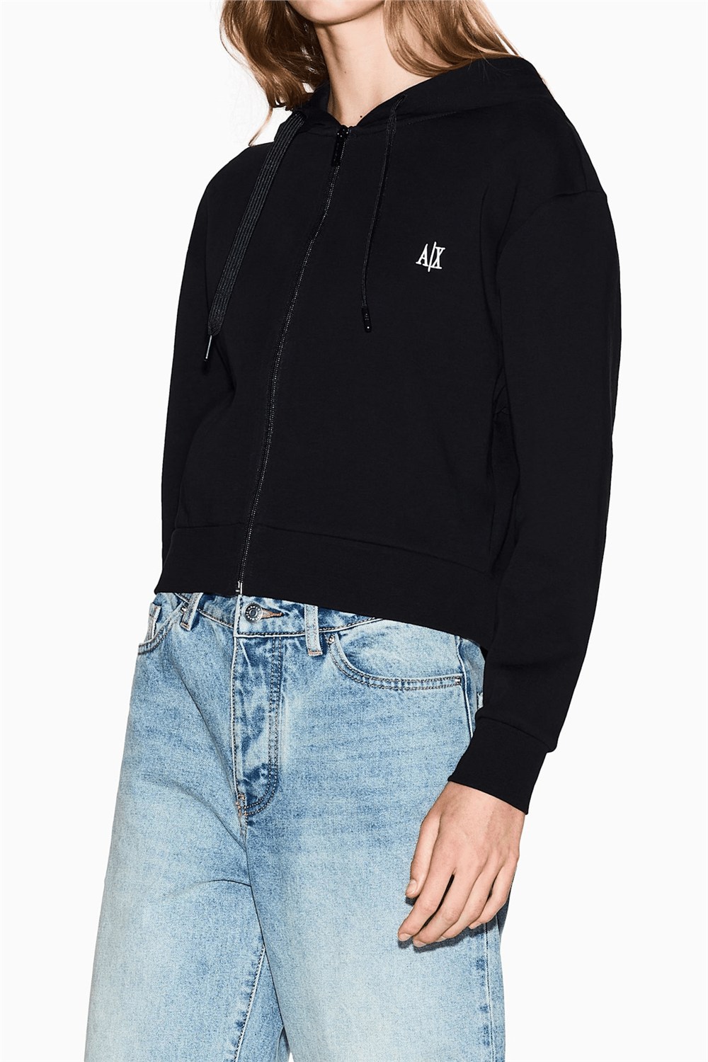 Armani Exchange Kadın Kapüşonlu Sweatshirt Siyah