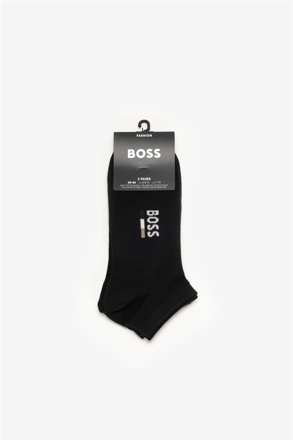 Boss 2P As Iconic Logo Cc Erkek 2li Çorap Siyah